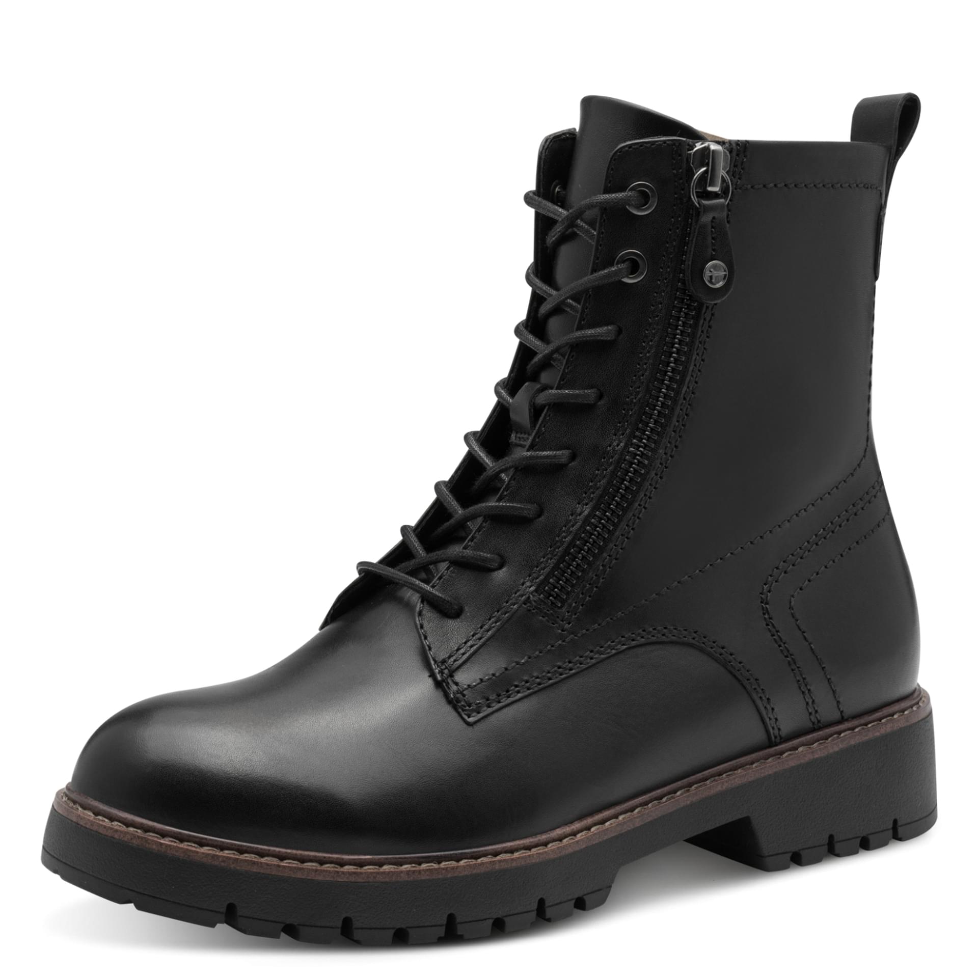 Tamaris Flora Bottines 1-25207-45 in Black Leather