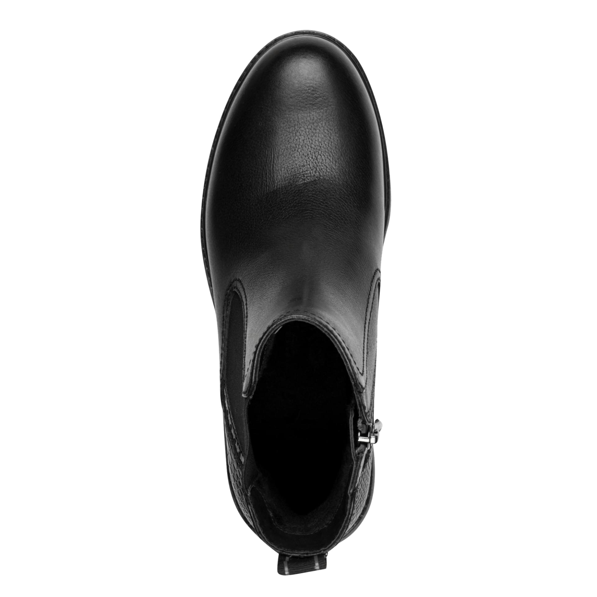 Tamaris Flora Chelsea Boots 1-25466-45 in Black Leather