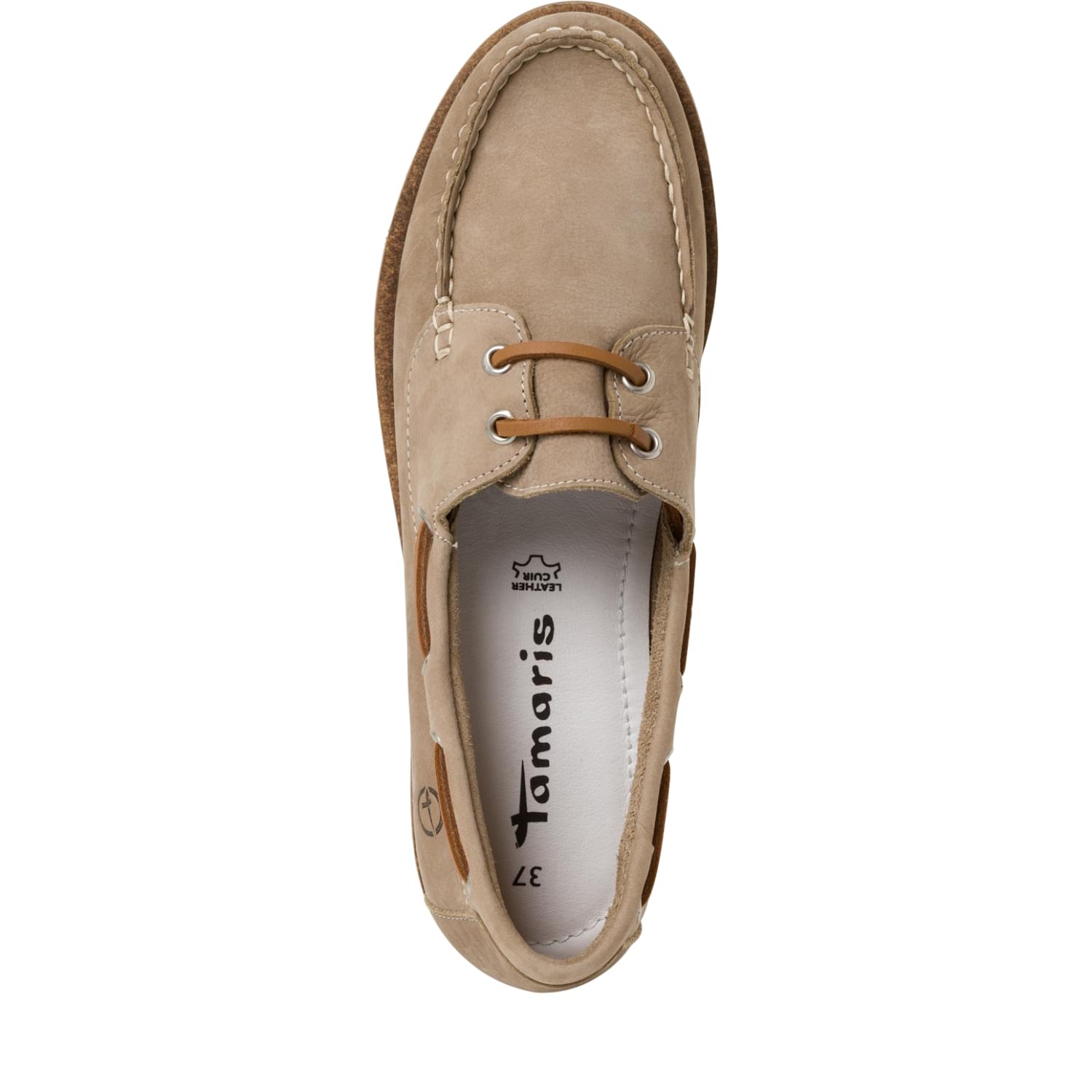 Tamaris Folk Moccassins 1-23616-42 in Taupe