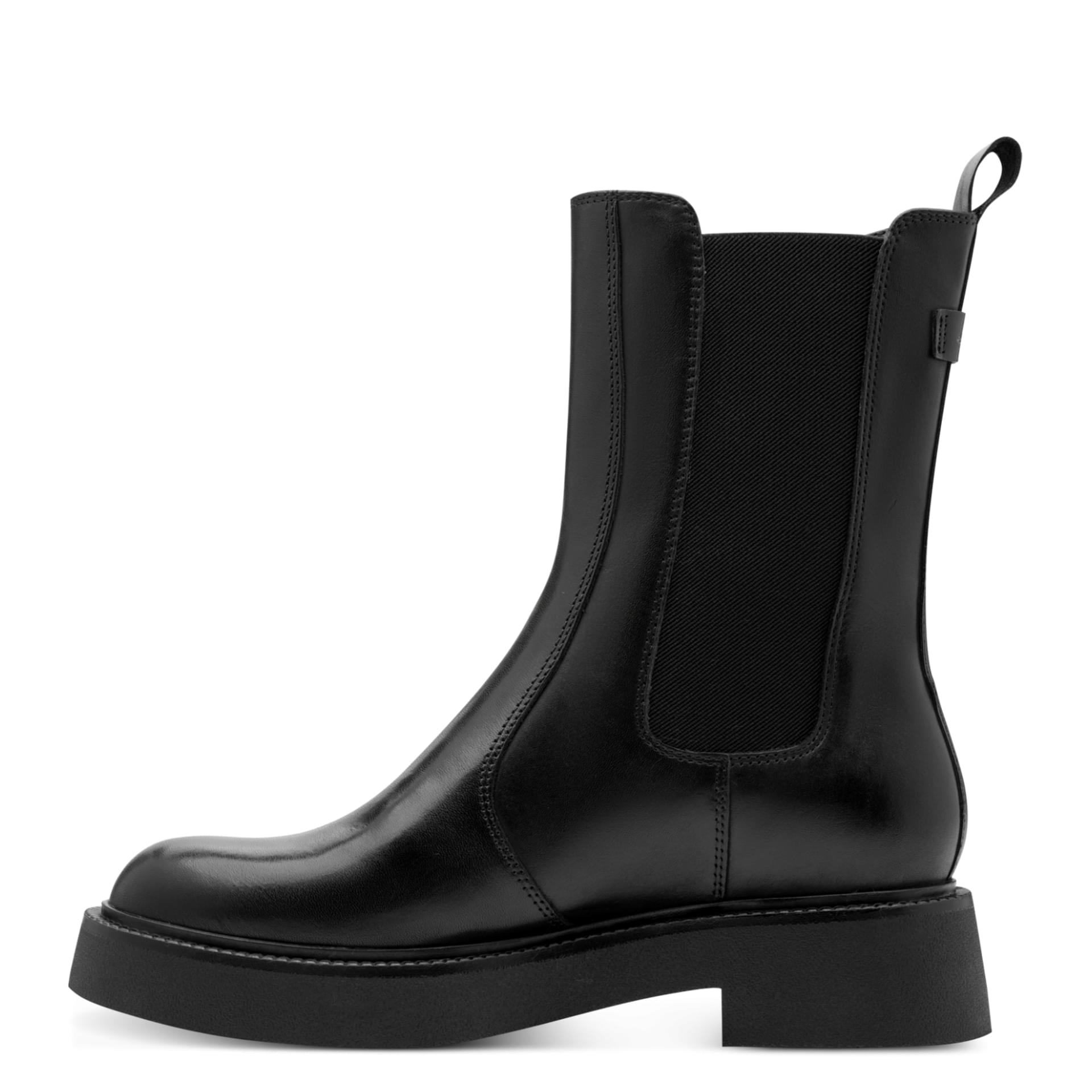 Tamaris Force Chelsea Boots cuir in Black Uni, côté intérieur (SKU 1-25442-47--007)