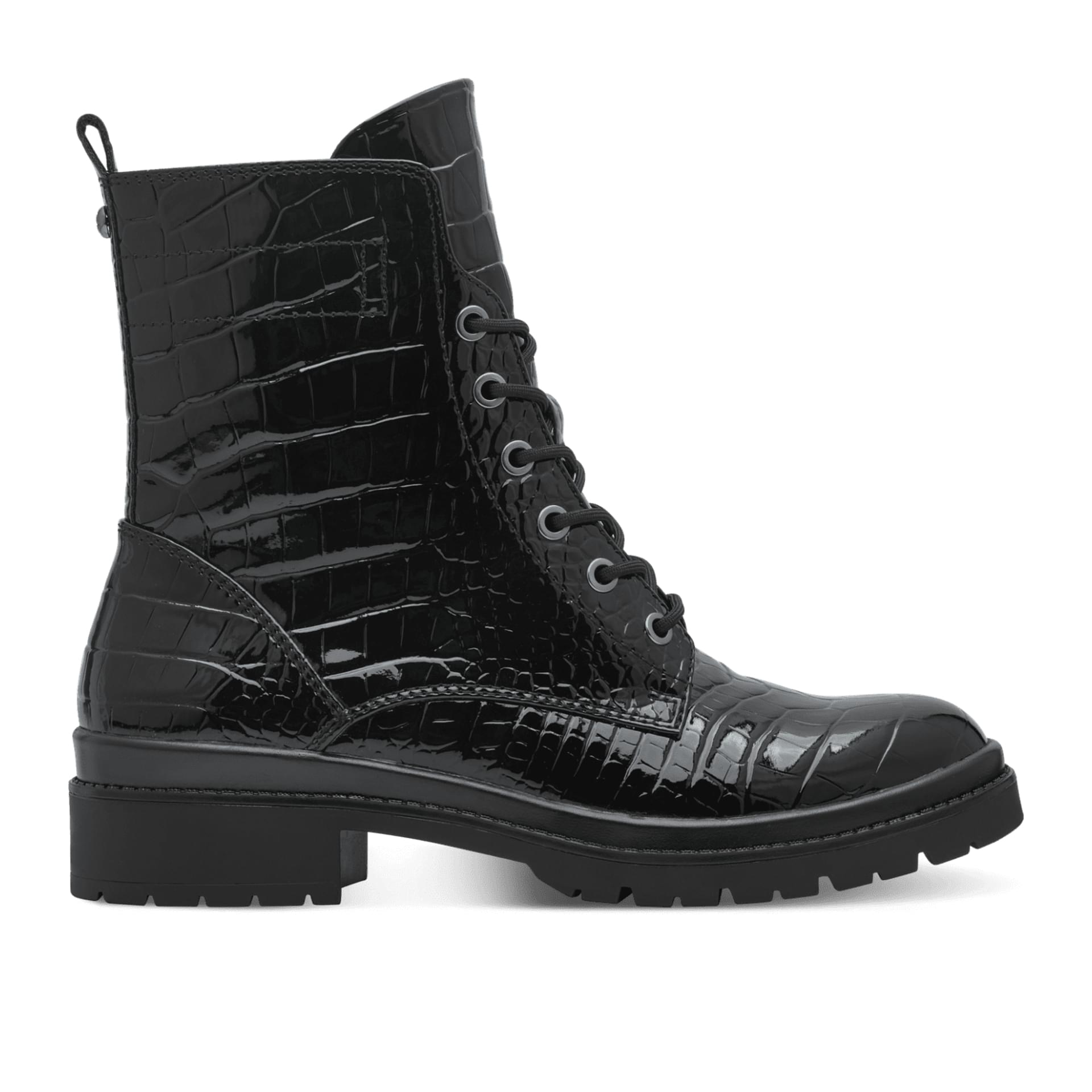 Tamaris Foteini Enkellaarsjes 1-25236-43 in Black Croco