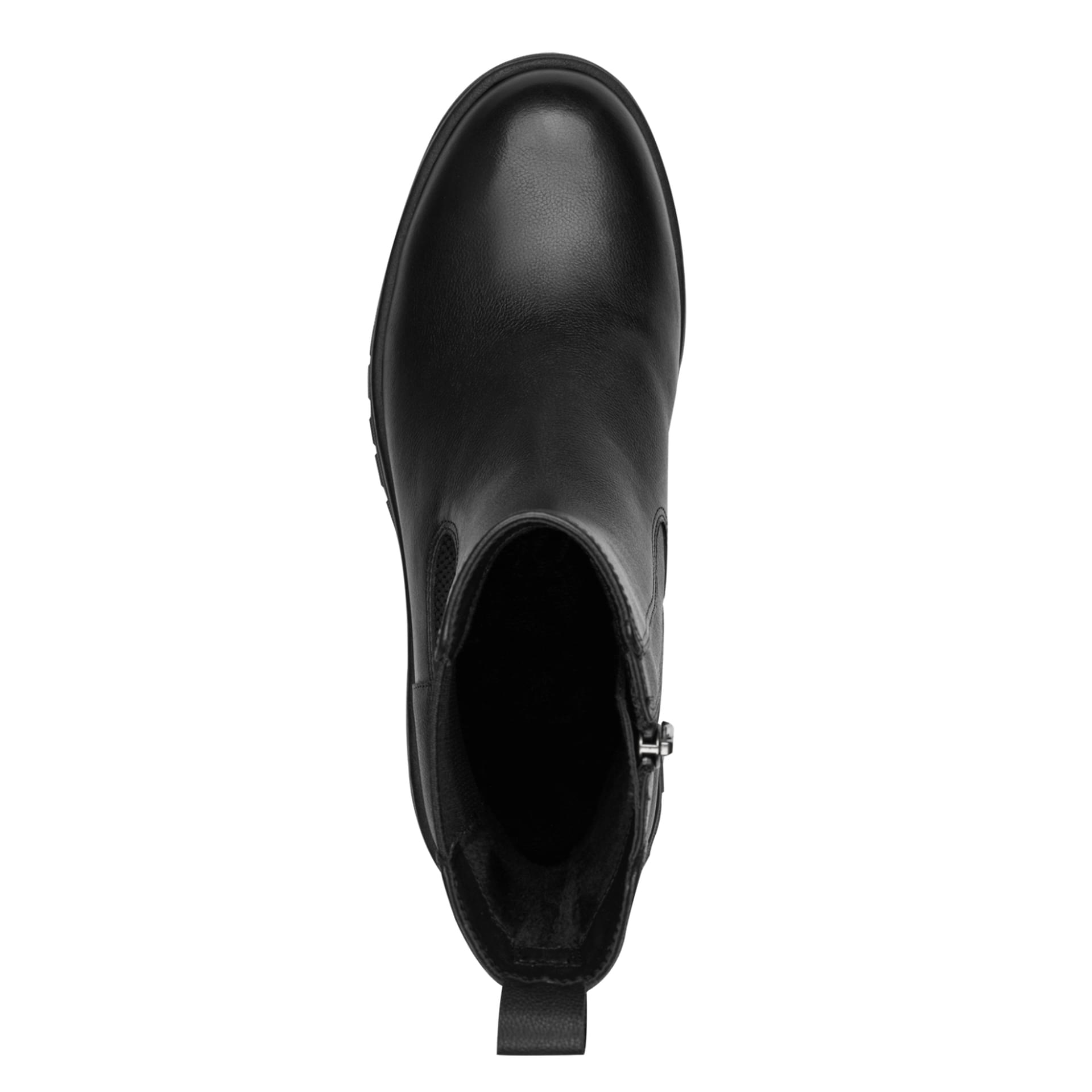 Tamaris Foteini Chelsea Boots leather in Black, top view (SKU 1-25457-47--001)