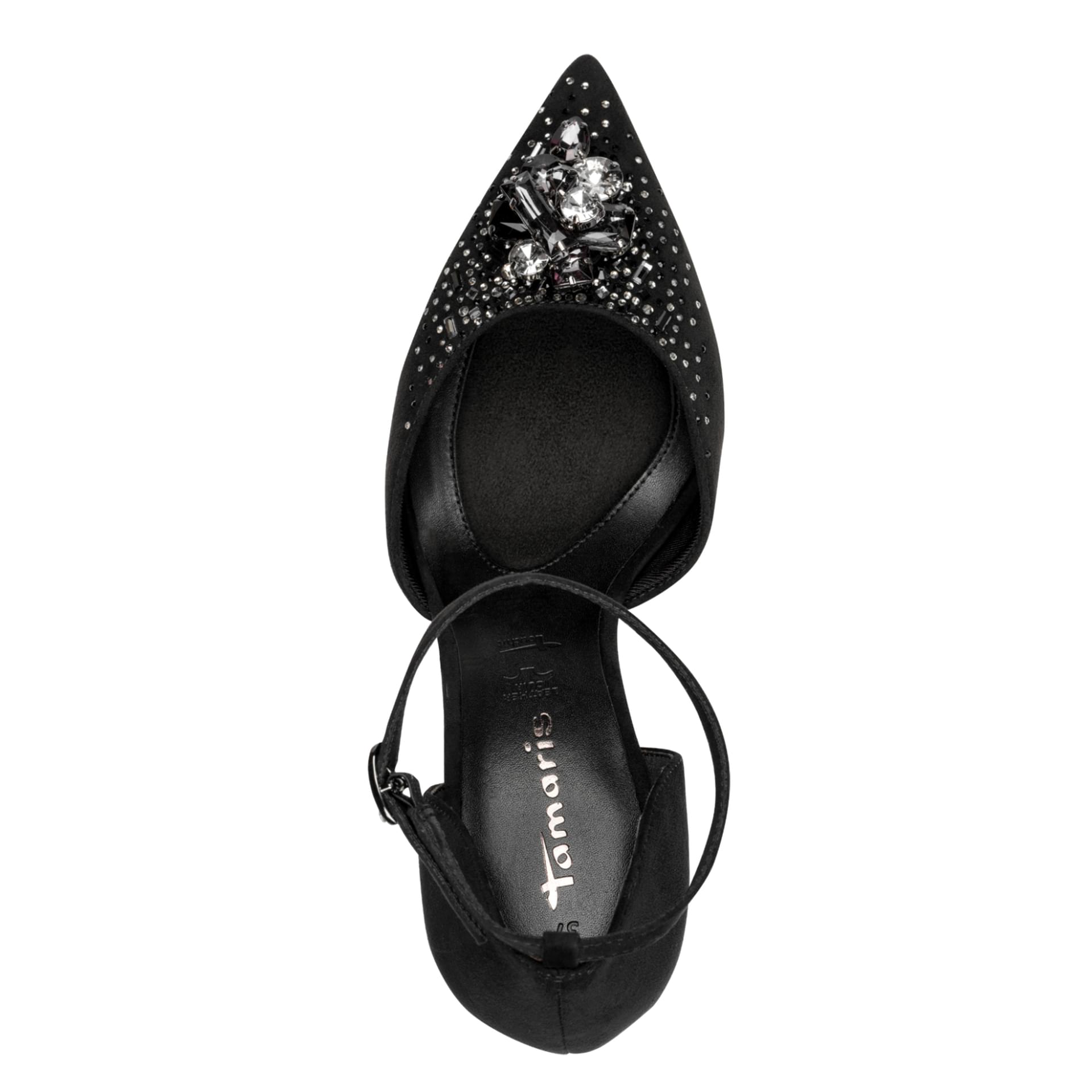 Tamaris Gabbe Talons in Black, vue de dessus (SKU 1-22440-47--001)
