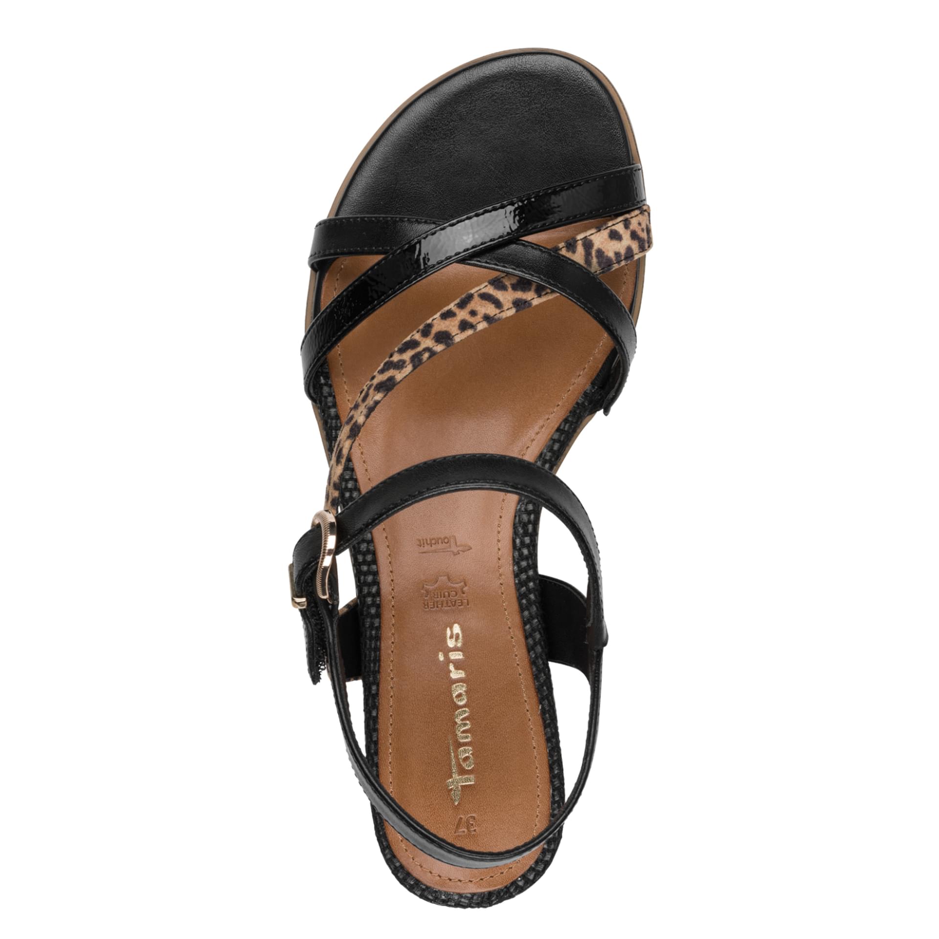 Tamaris Gabriella Sandals 1-28146-46 in Black Comb