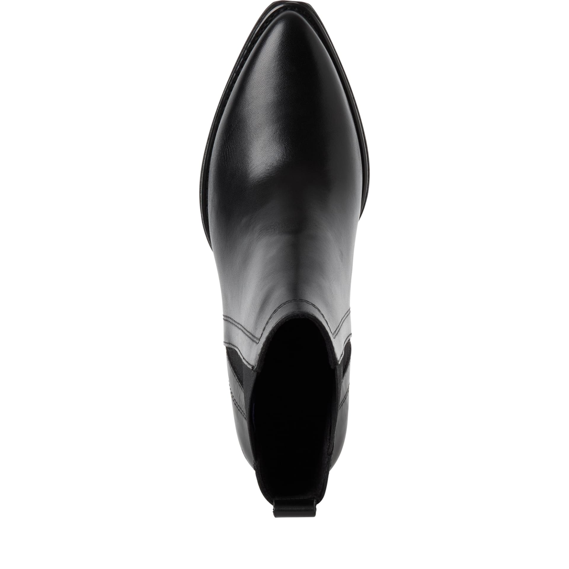 Tamaris Hira Chelsea Boots leer in Black Leather, bovenaanzicht (SKU 1-25303-47--003)