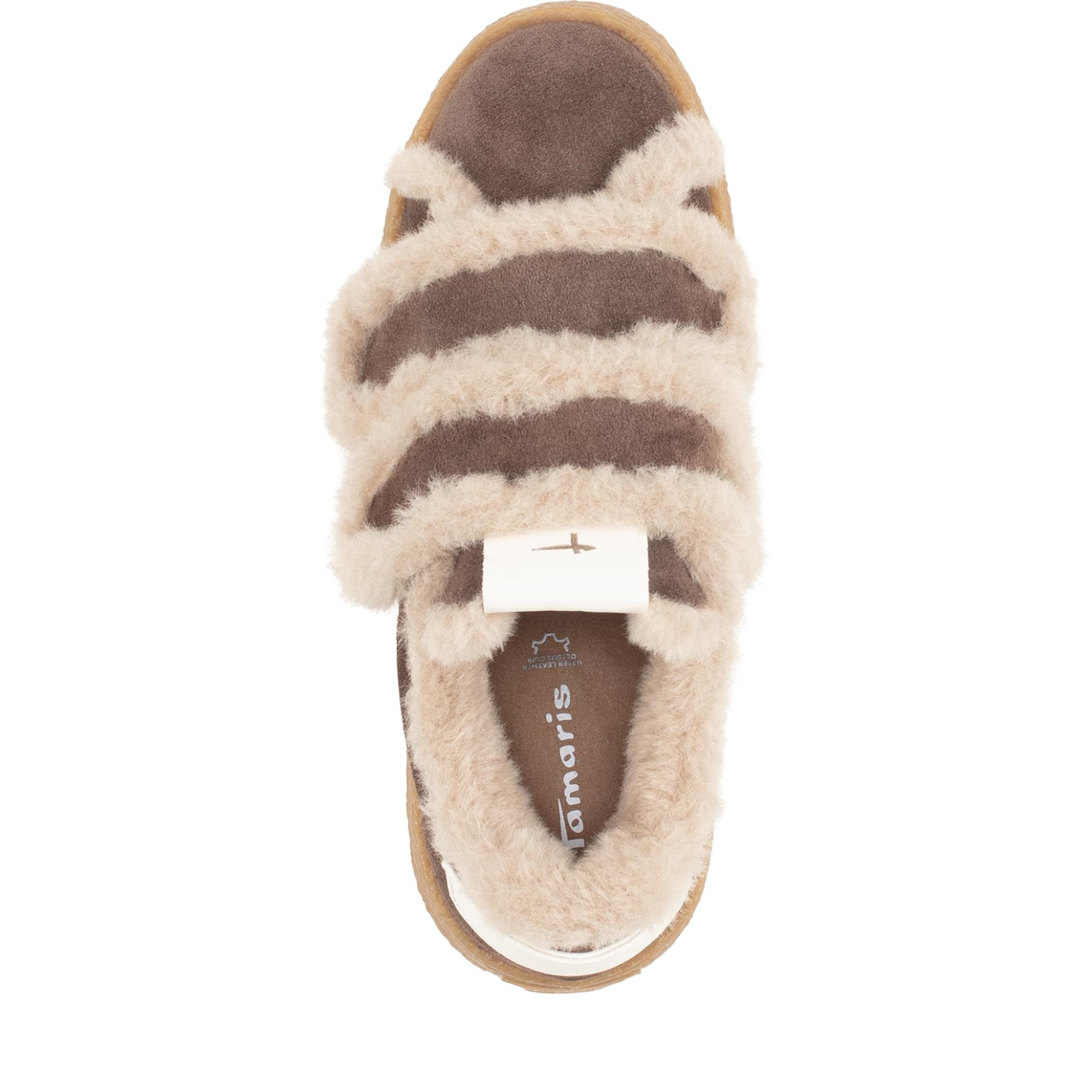 Tamaris Ika Sneakers leer in Mocca, bovenaanzicht (SKU 1-24730-47--304)