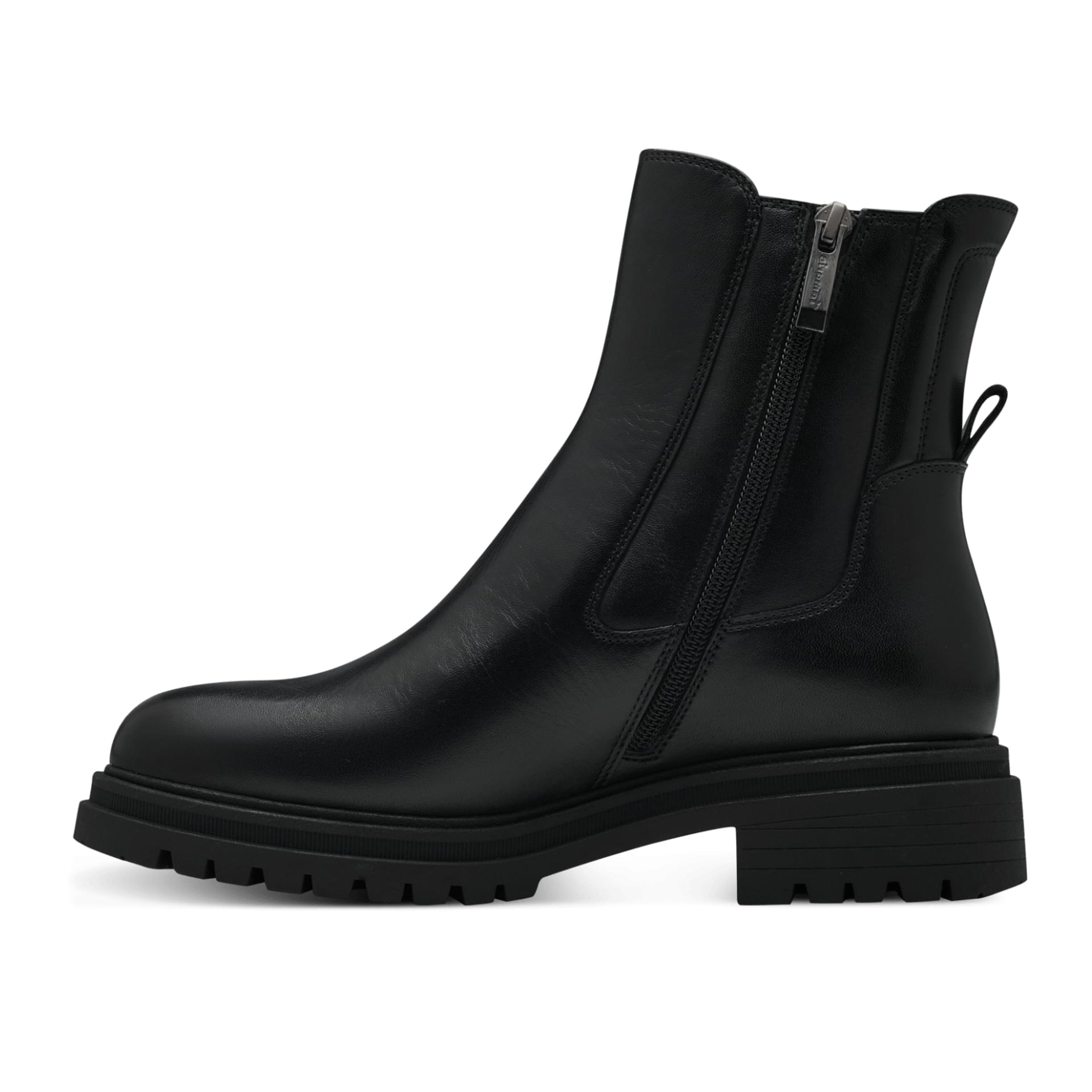 Tamaris Ilse Chelsea Boots 1-25413-43 in Black Leather