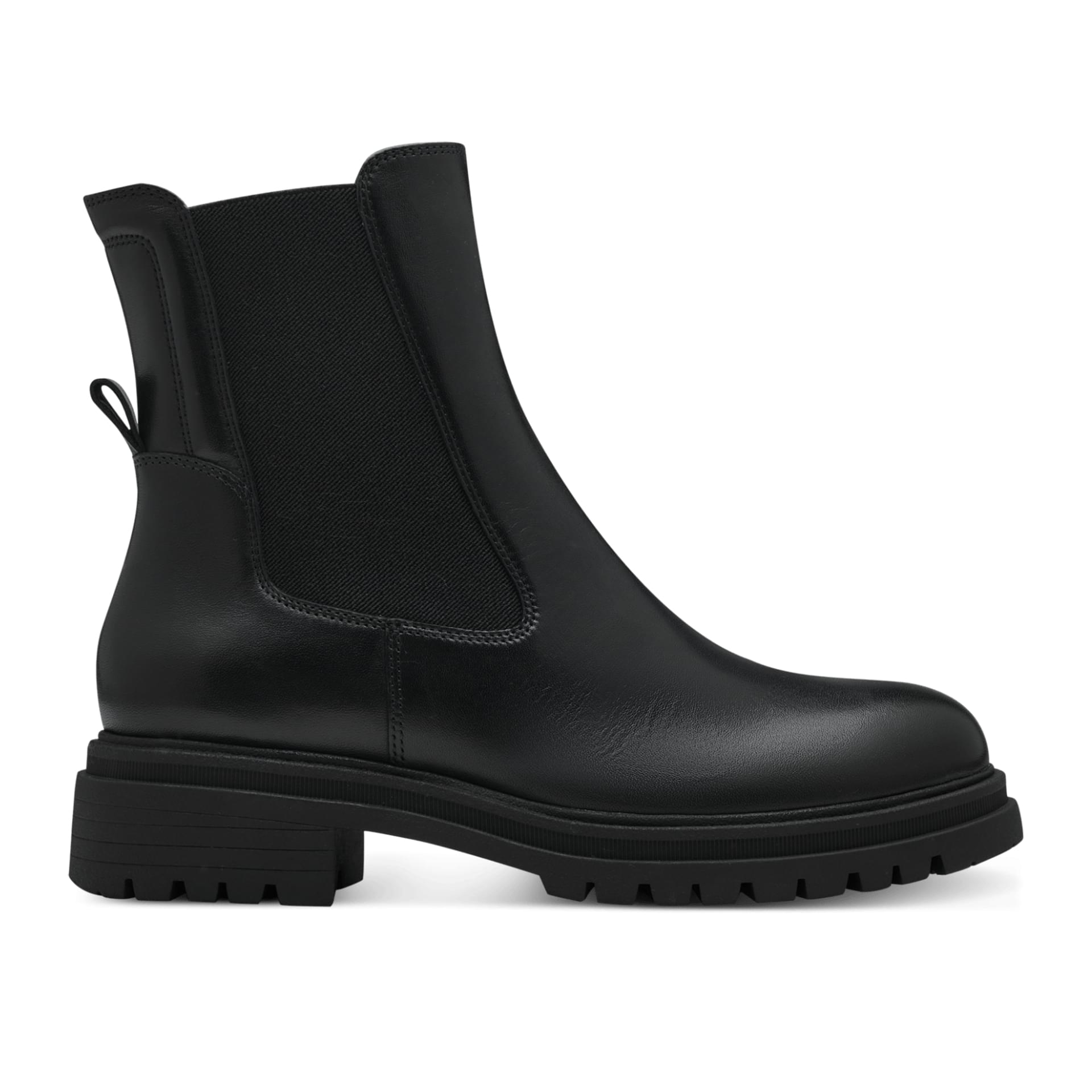 Tamaris Ilse Chelsea Boots 1-25413-43 in Black Leather