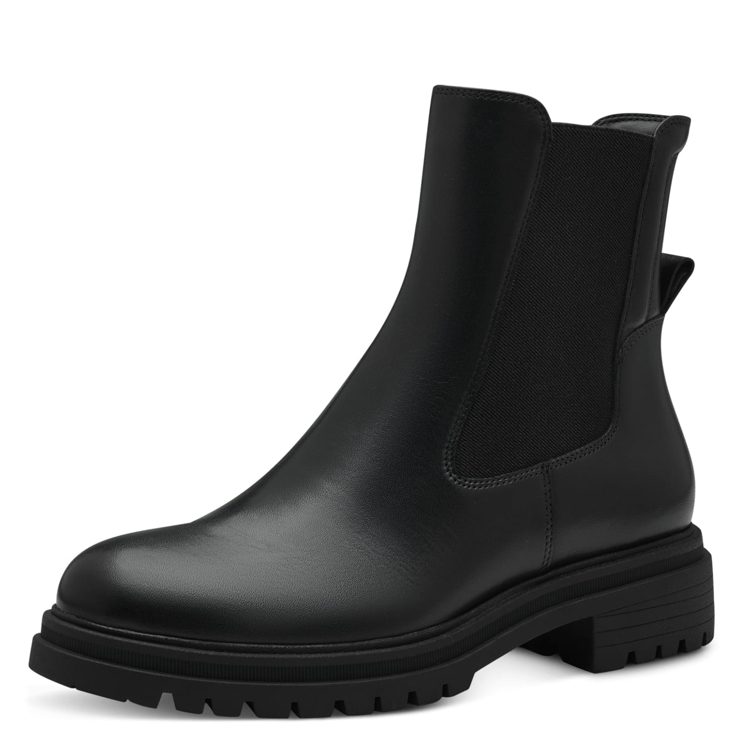 Tamaris Ilse Chelsea Boots 1-25413-43 in Black Leather