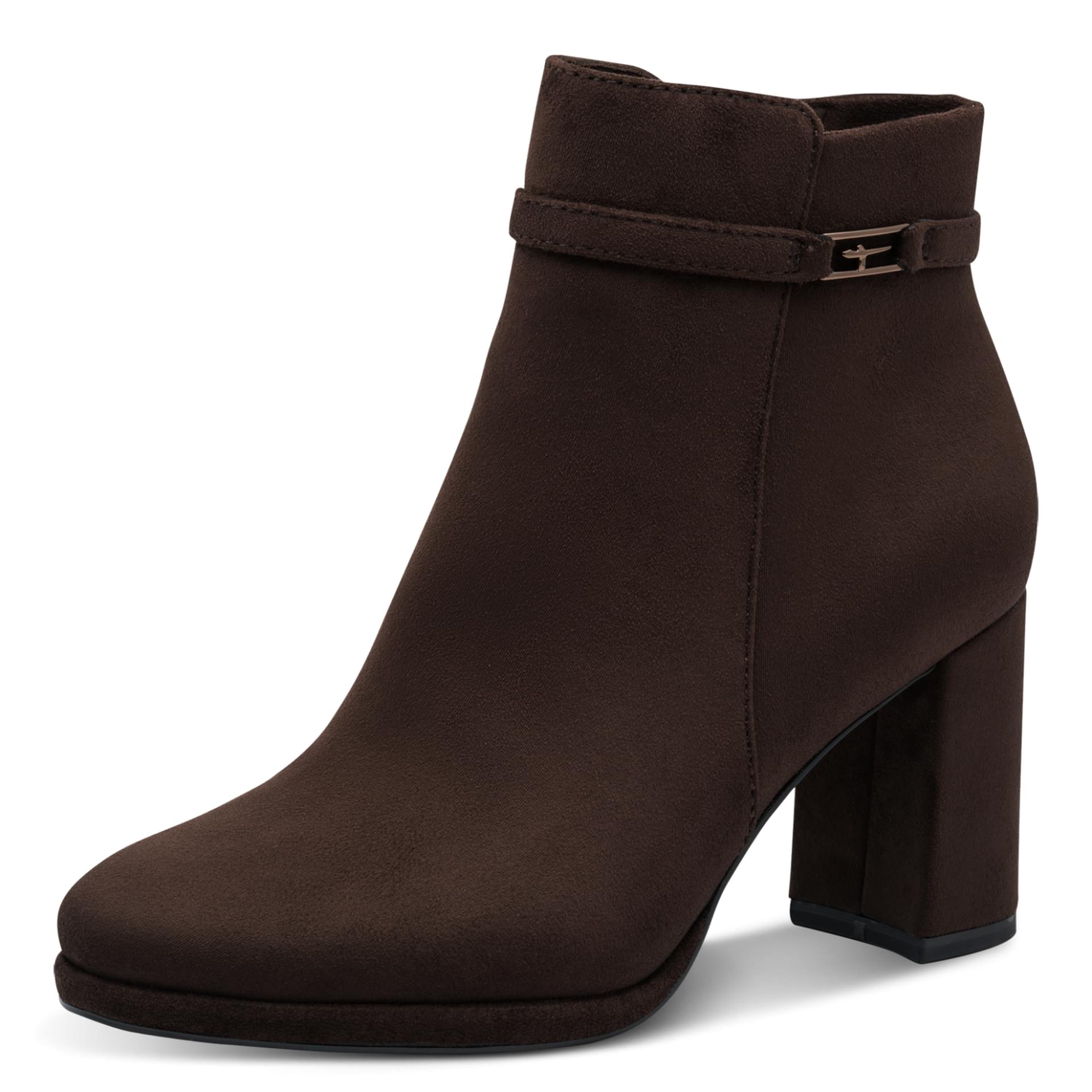 Tamaris Imola Bottines in Mocca, vue trois-quarts (SKU 1-25332-47--304)