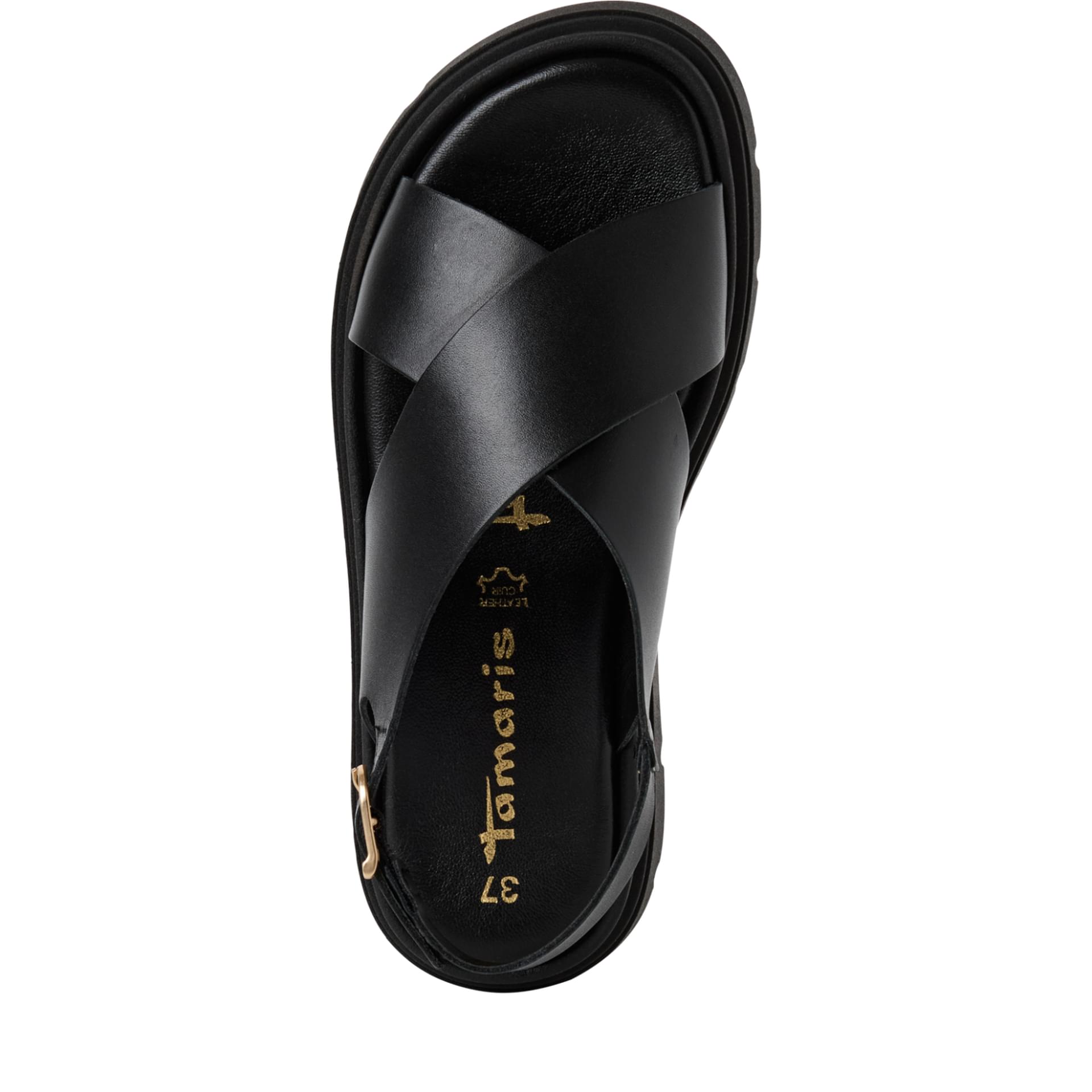 Tamaris Jadima Sandals 1-28270-42 in Black Leather
