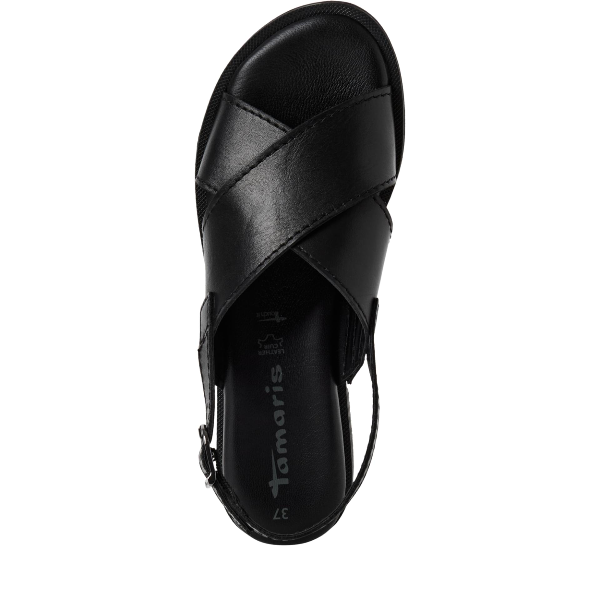 Tamaris Jajar Sandalen 1-28102-44 in Black Leather