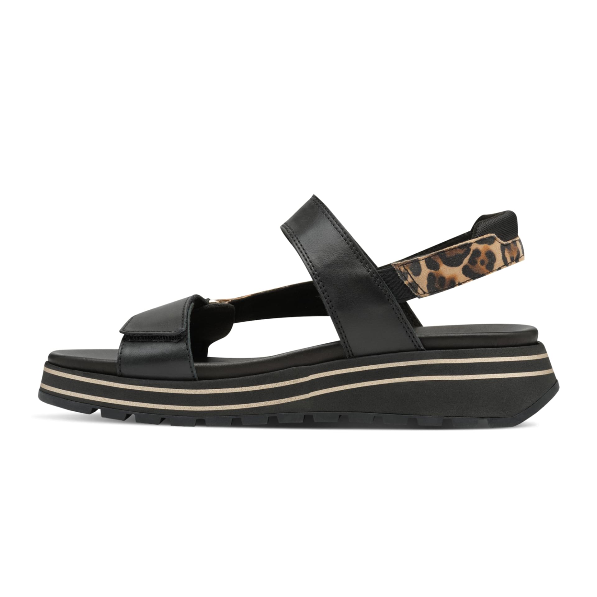Tamaris Karlie Sandals 1-28267-44 in Black/Leopard