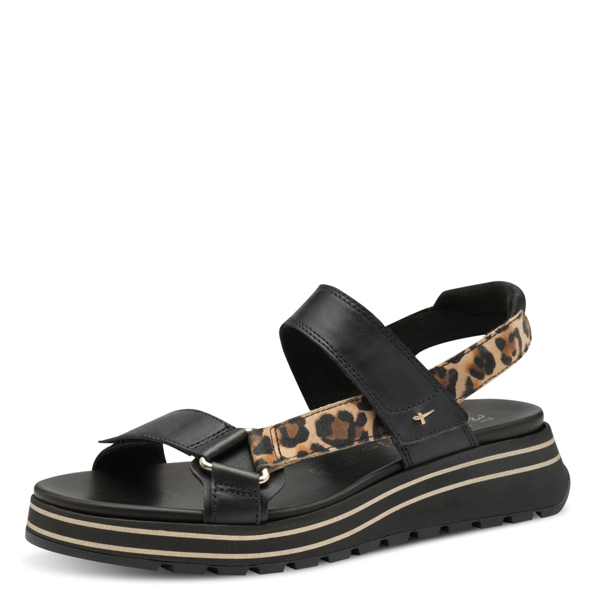 Tamaris Karlie Sandals 1-28267-44 in Black/Leopard