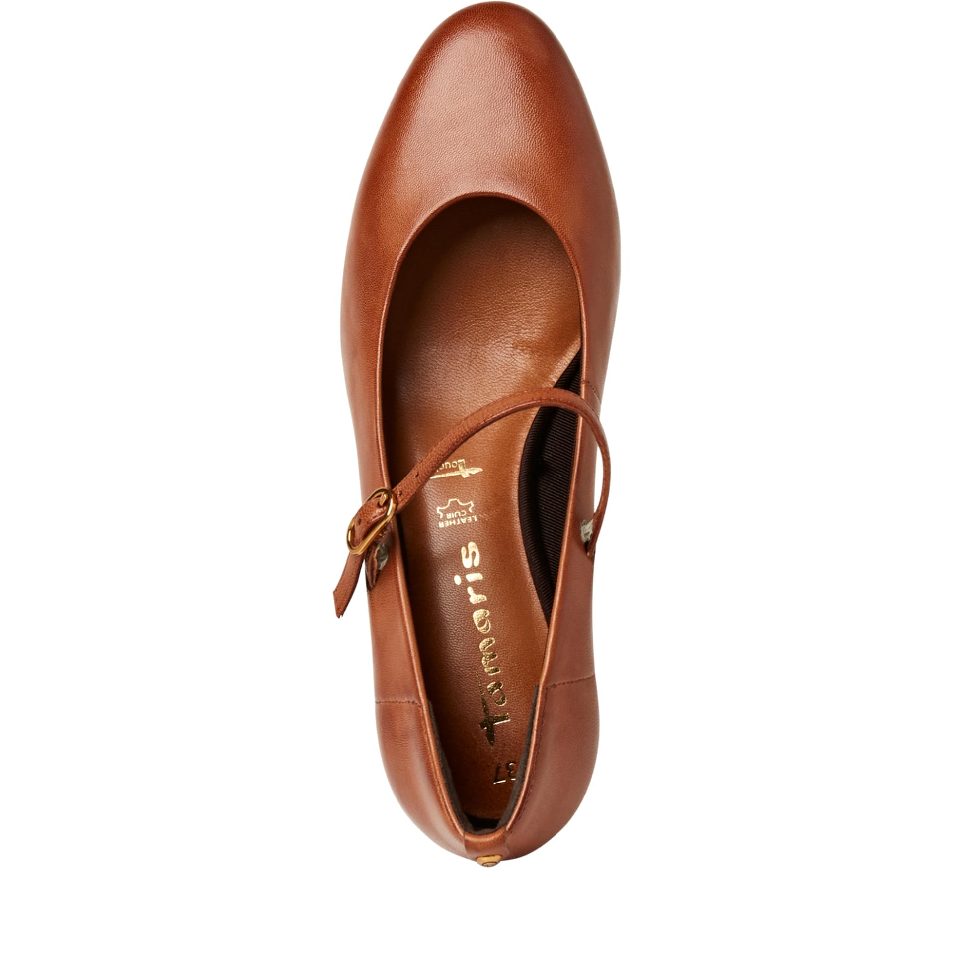 Tamaris Keala Talons 1-22311-43 in Cognac Leather