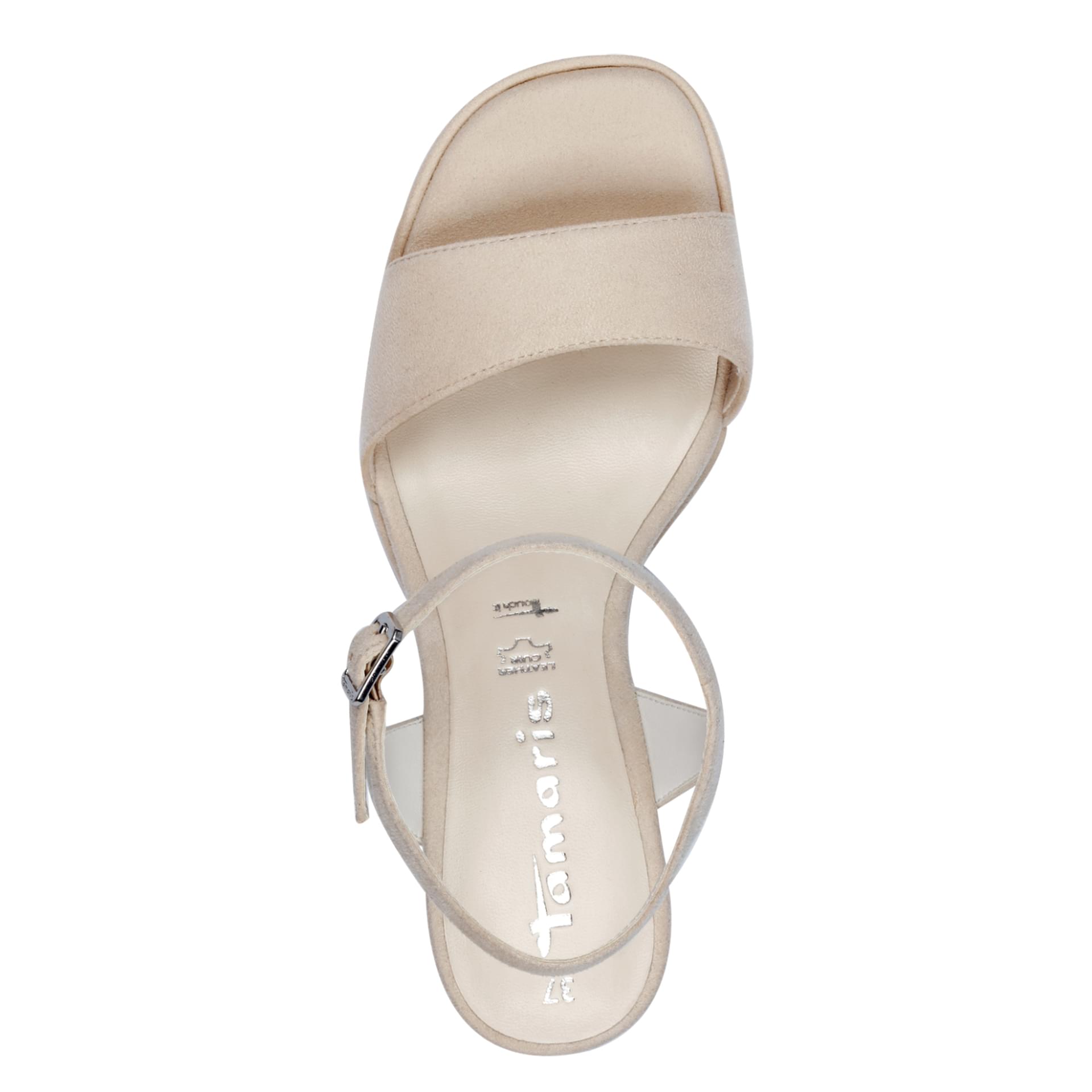 Tamaris Koreyoshi Sandalen in Nude, bovenaanzicht (SKU 1-28343-44--251)