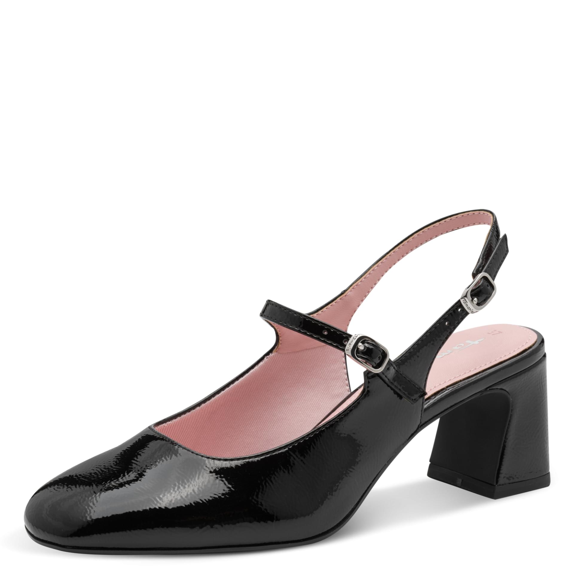 Tamaris Laura Heels 1-29601-46 in Black Patent
