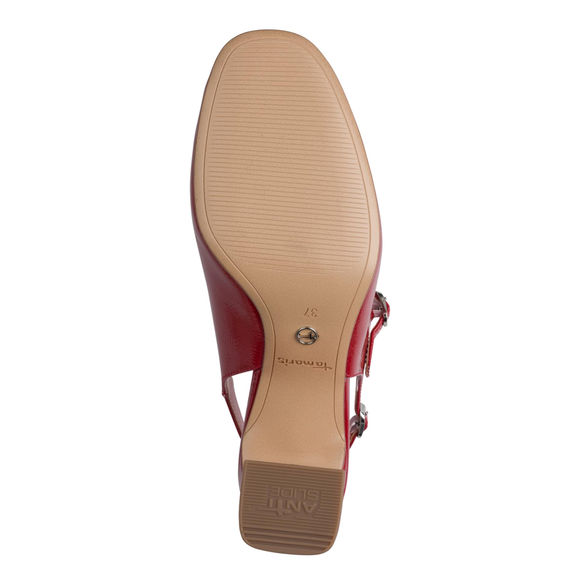 Tamaris Laura Hakken in Red Patent, zool (SKU 1-29601-46--524)