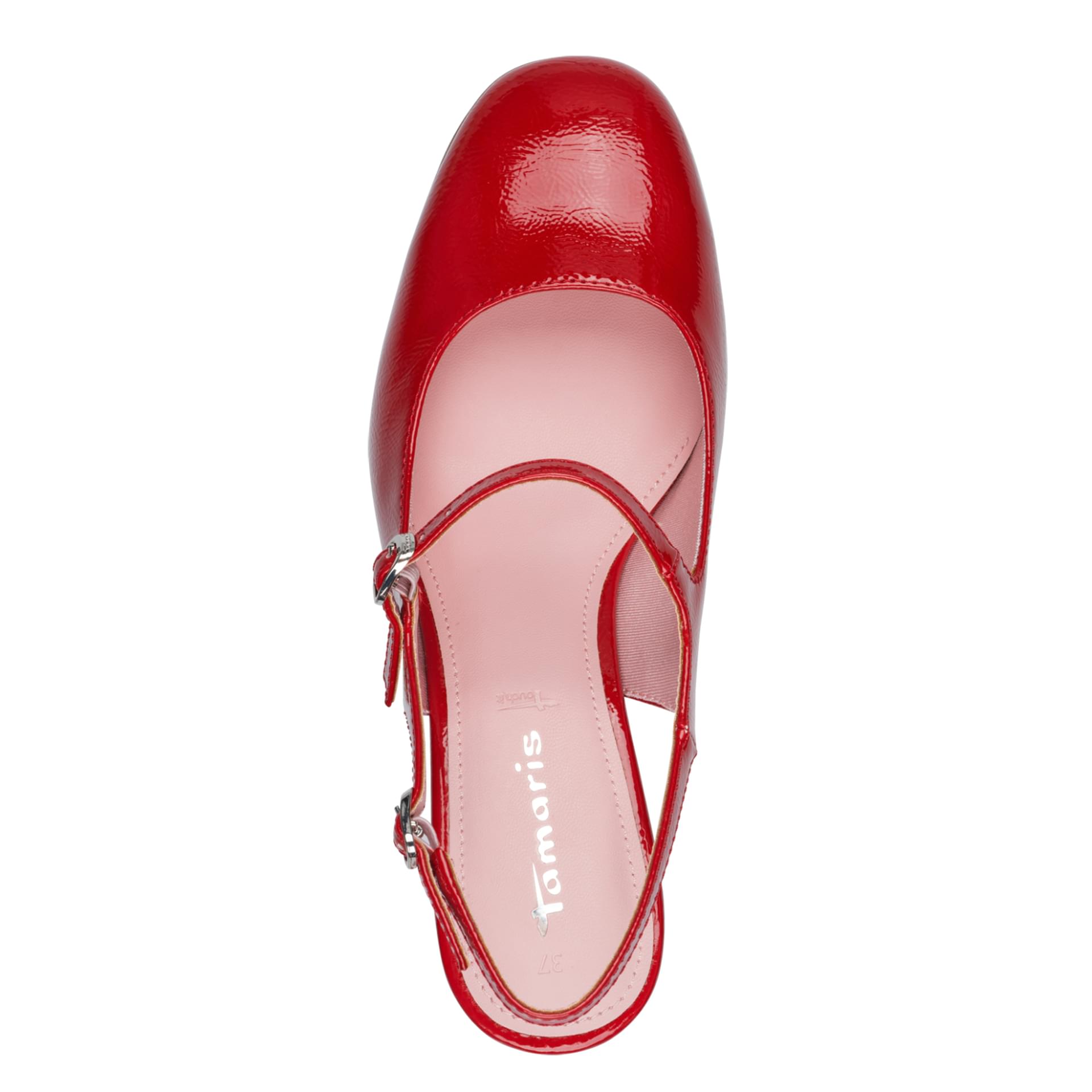 Tamaris Laura Hakken in Red Patent, bovenaanzicht (SKU 1-29601-46--524)