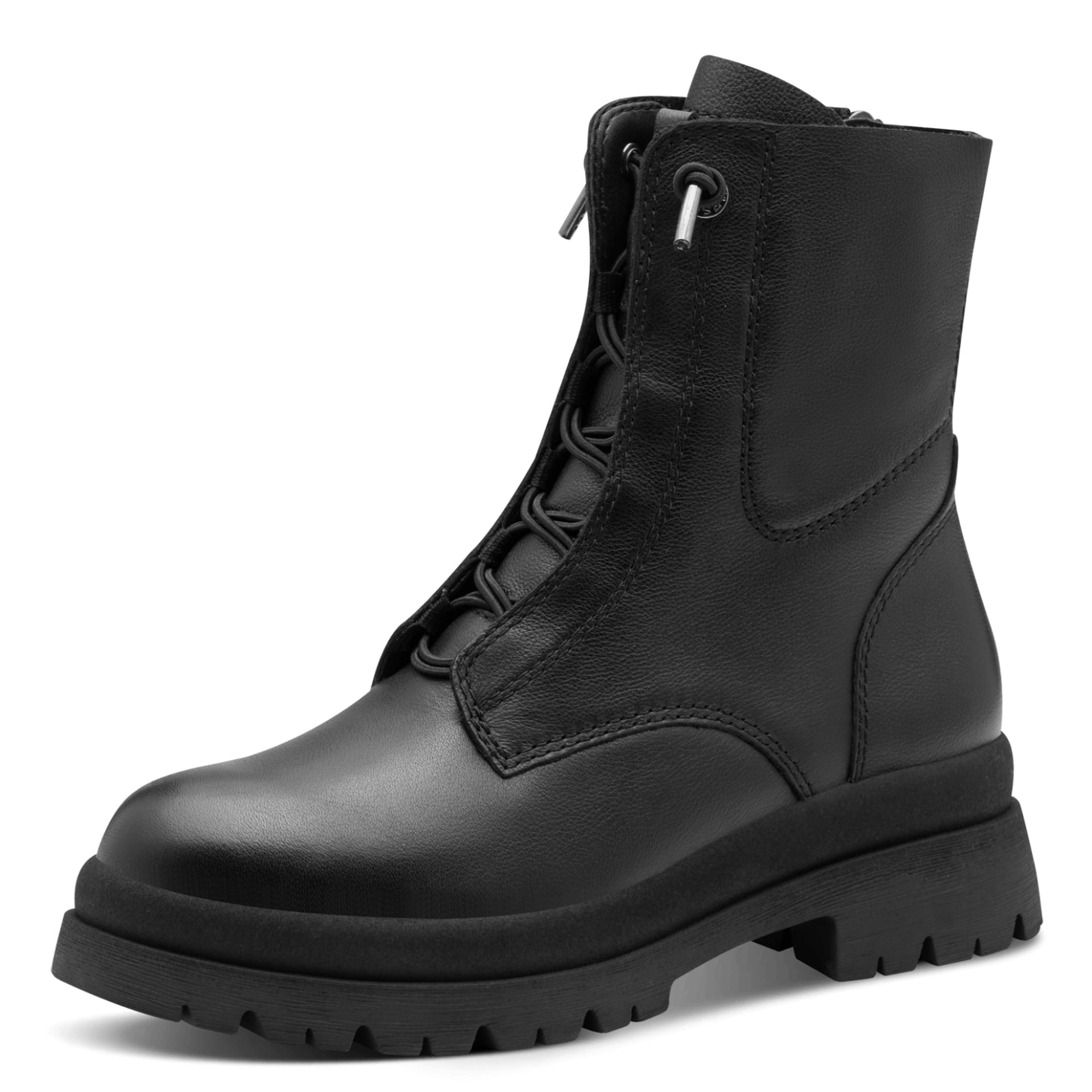 Tamaris Laurianna Enkellaarsjes 1-25253-45 in Black Leather