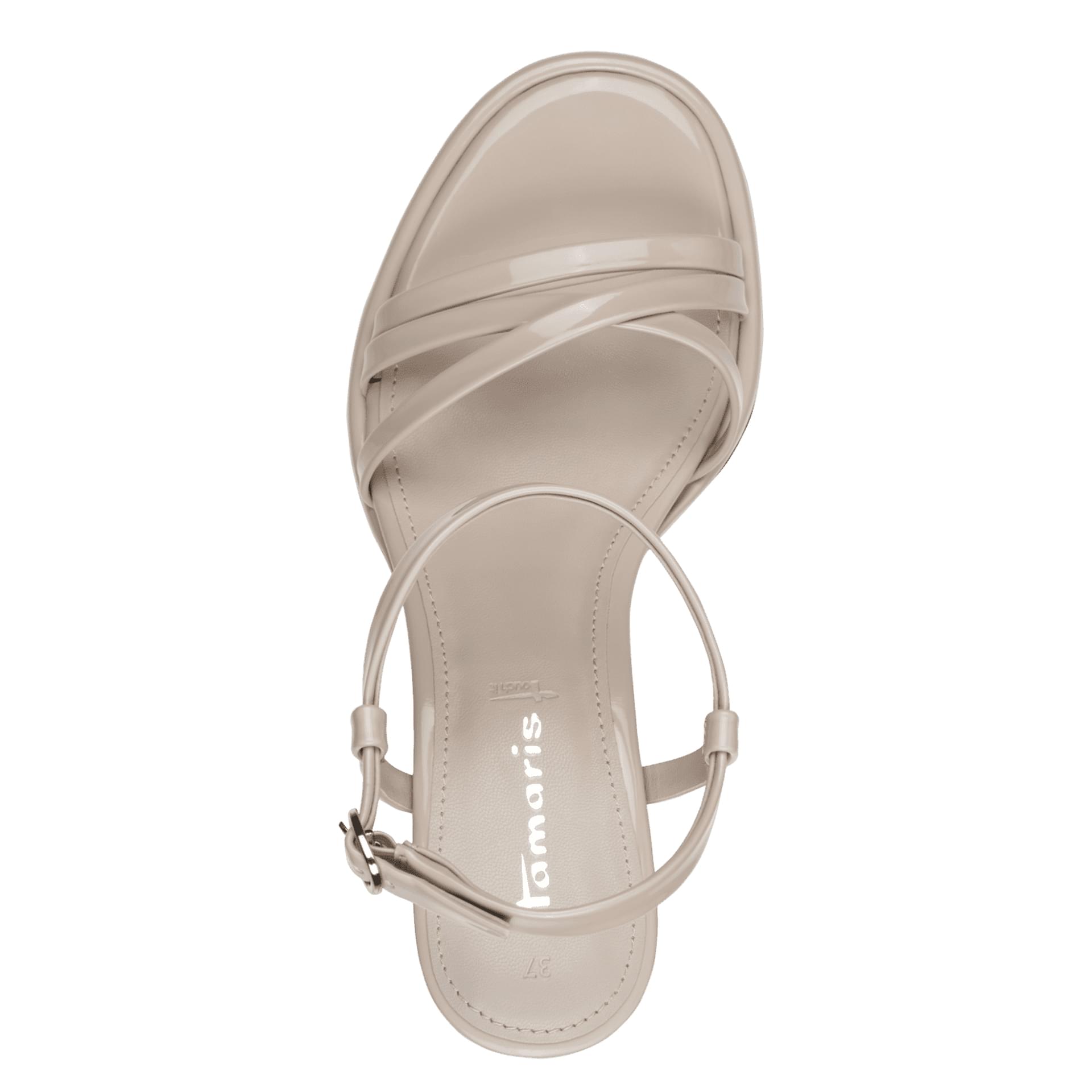 Tamaris Lemonia Sandalen 1-28328-46 in Beige Patent