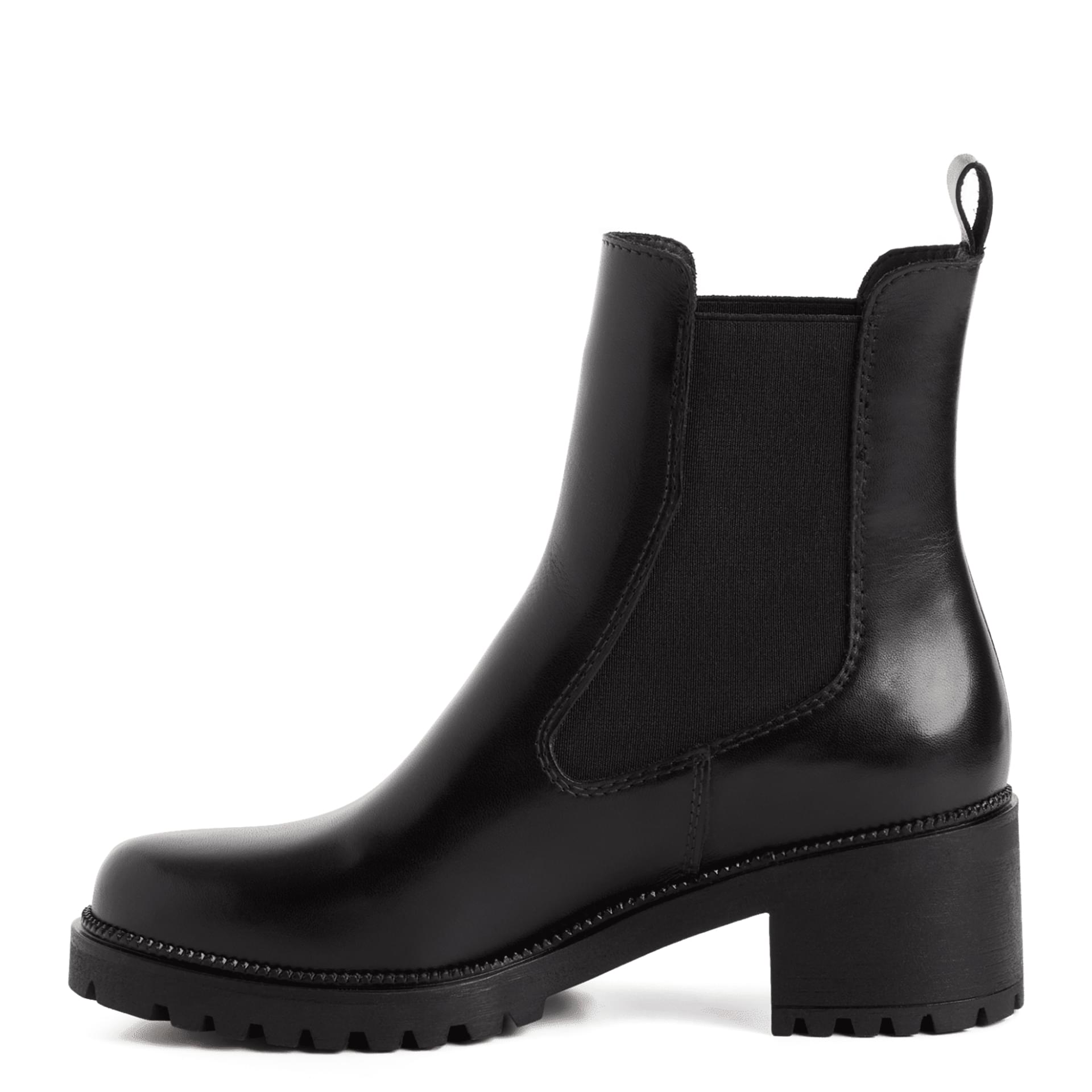 Tamaris Lennon Chelsea Boots cuir in Black Leather, côté intérieur (SKU 1-25407-47--003)