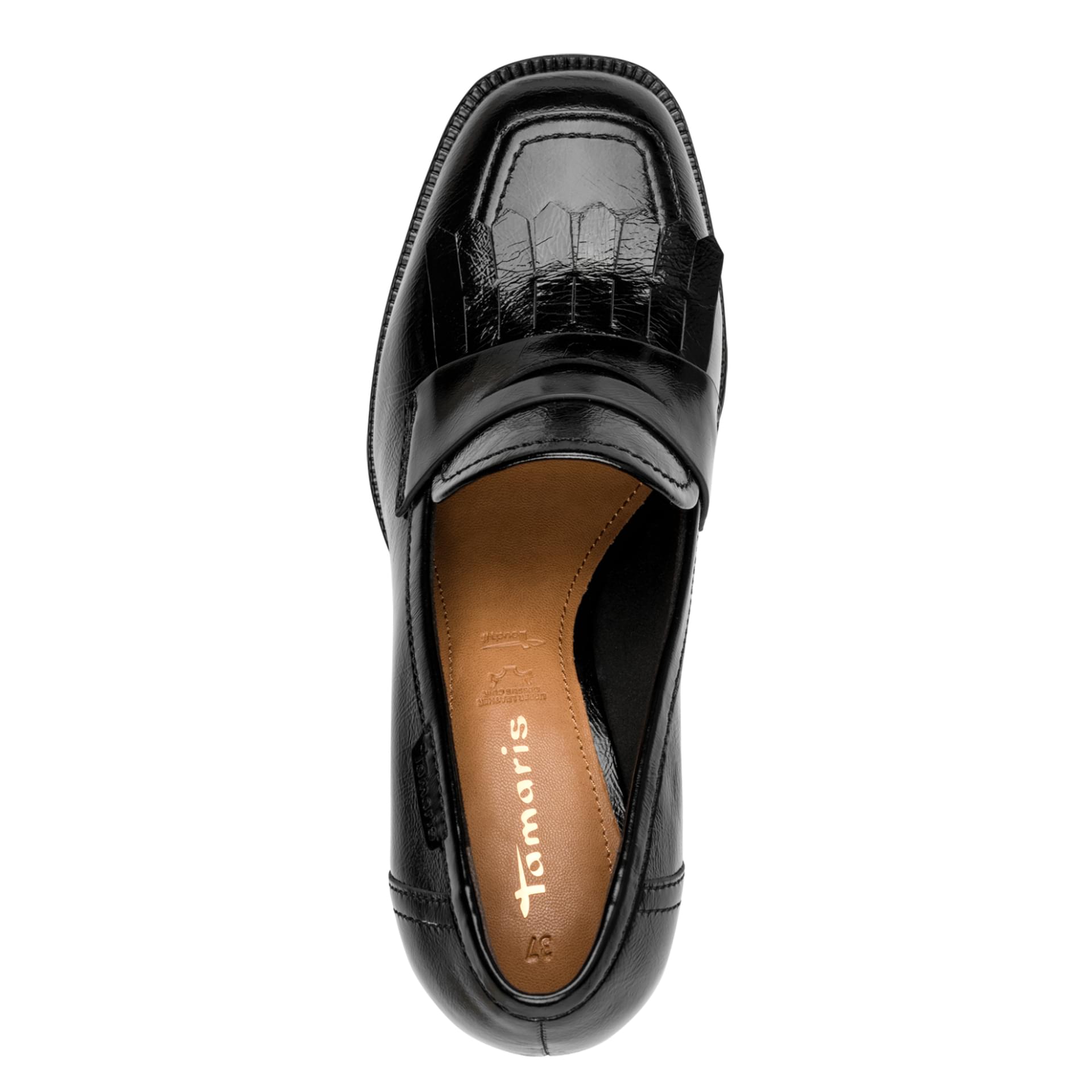 Tamaris Linny Trotteurs leather in Black, top view (SKU 1-24454-47--001)