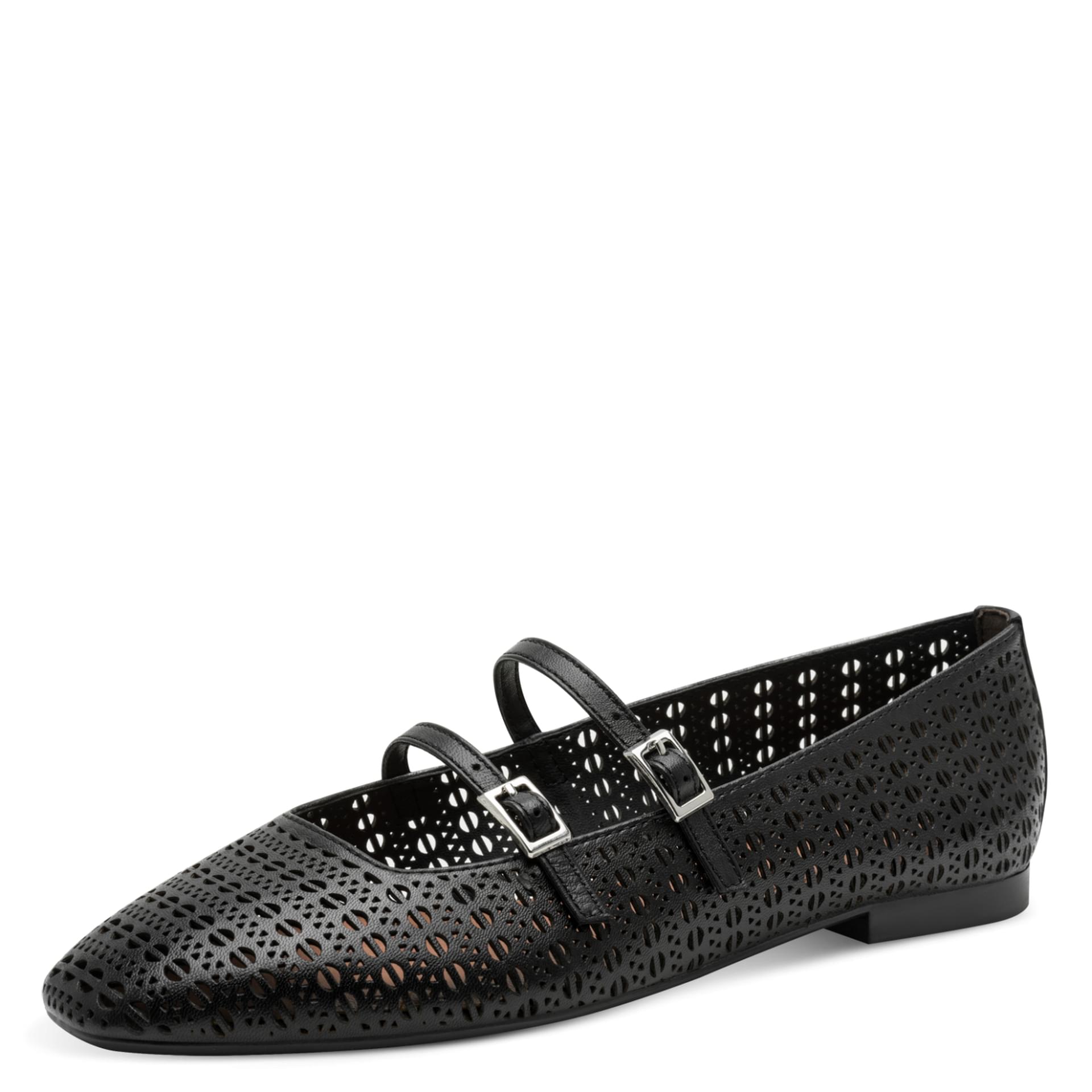 Tamaris Lorita Ballerinas 1-22132-46 in Black Struct.