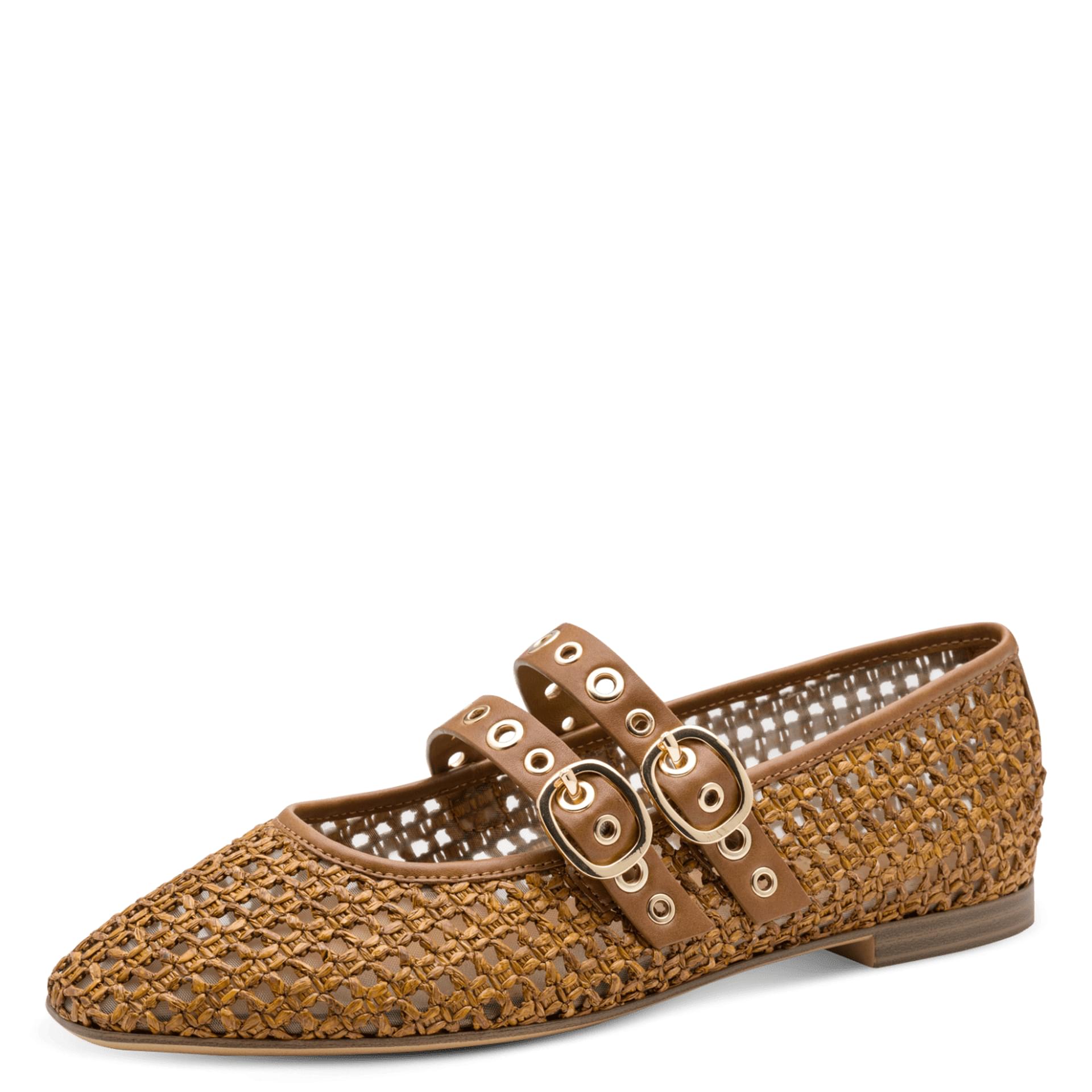 Tamaris Lorita Ballerinas 1-22144-46 in Cognac