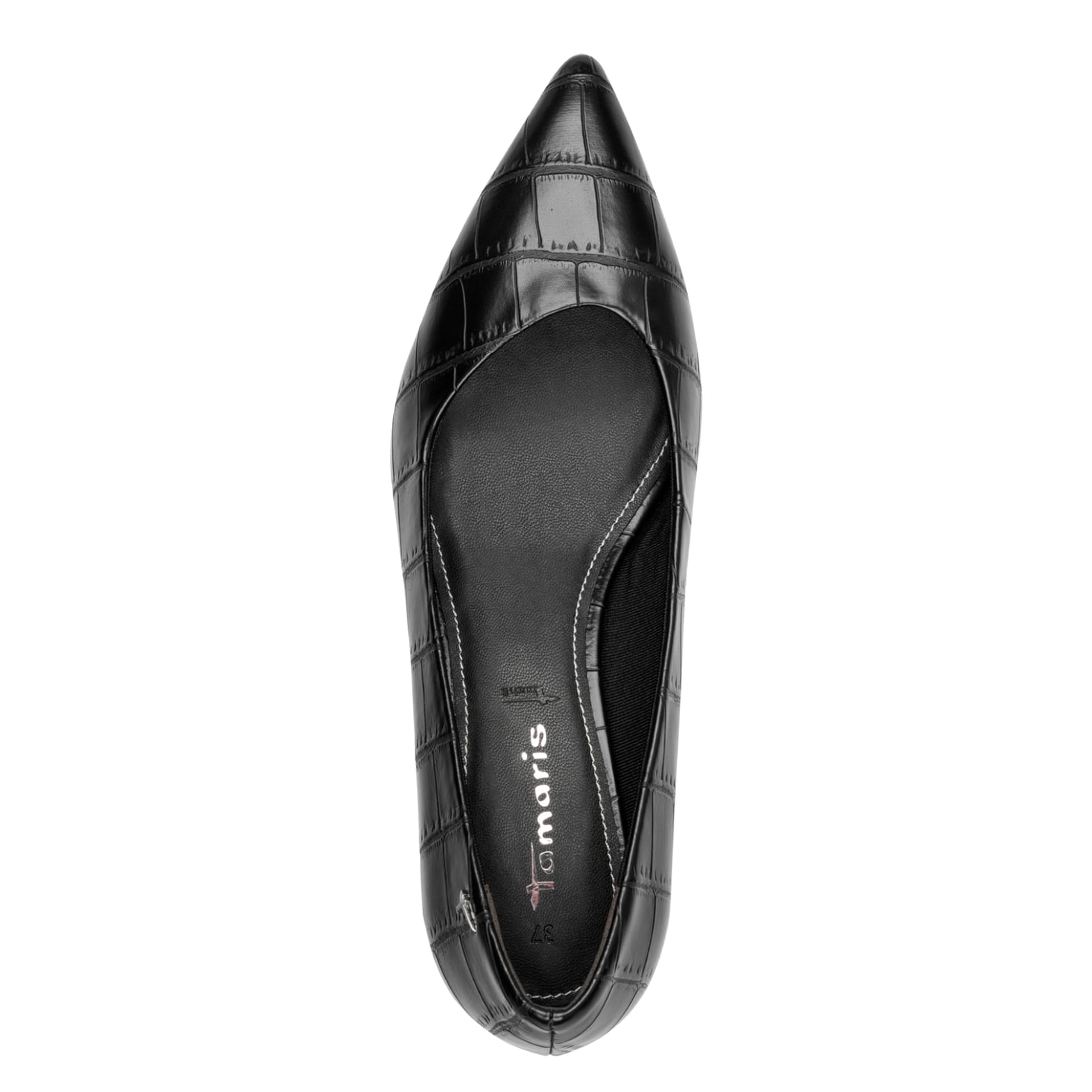 Tamaris Marilu Talons in Black Croco, vue de dessus (SKU 1-22351-47--028)
