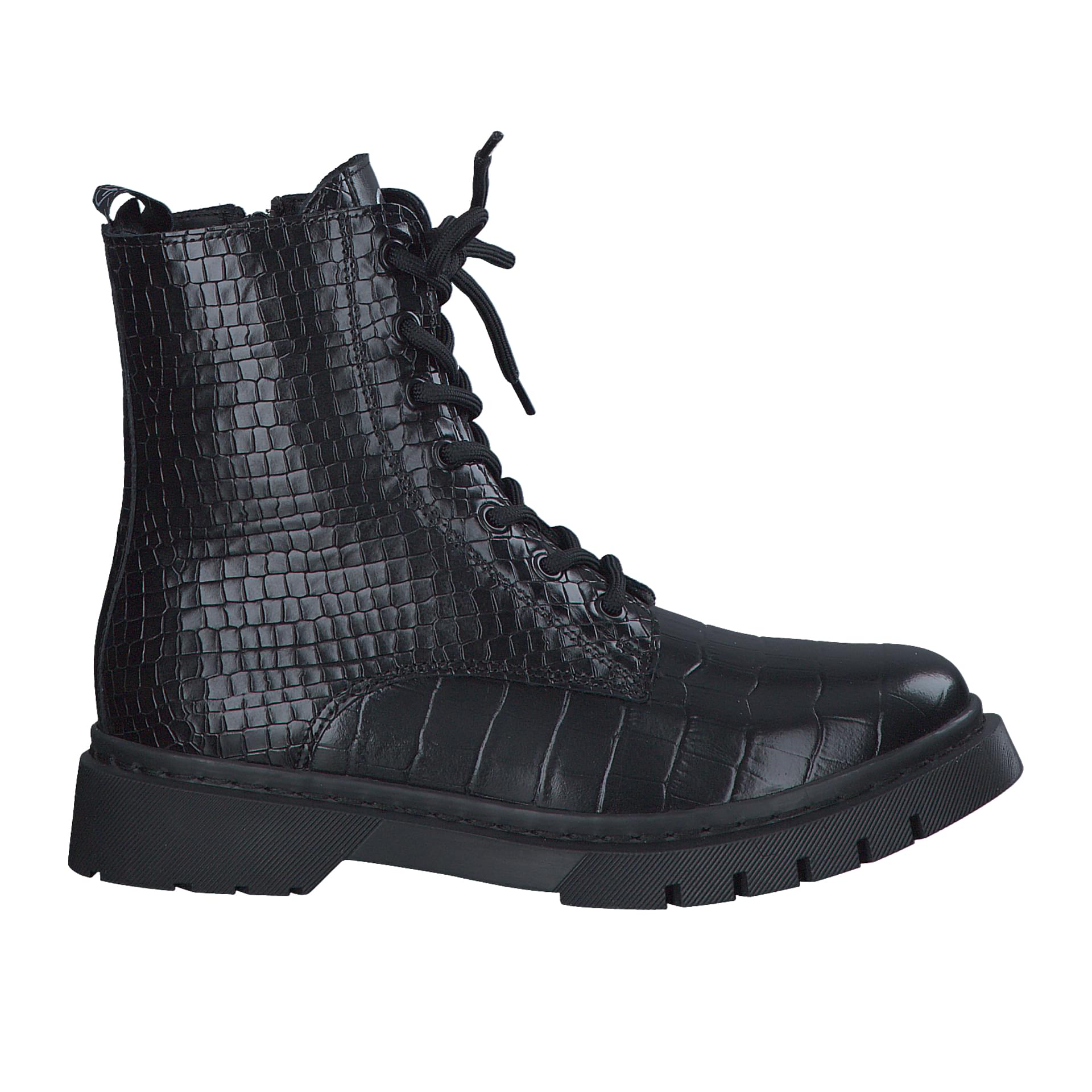 Tamaris Marisole Ankle Boots 1-25054-41 in Black Struct.