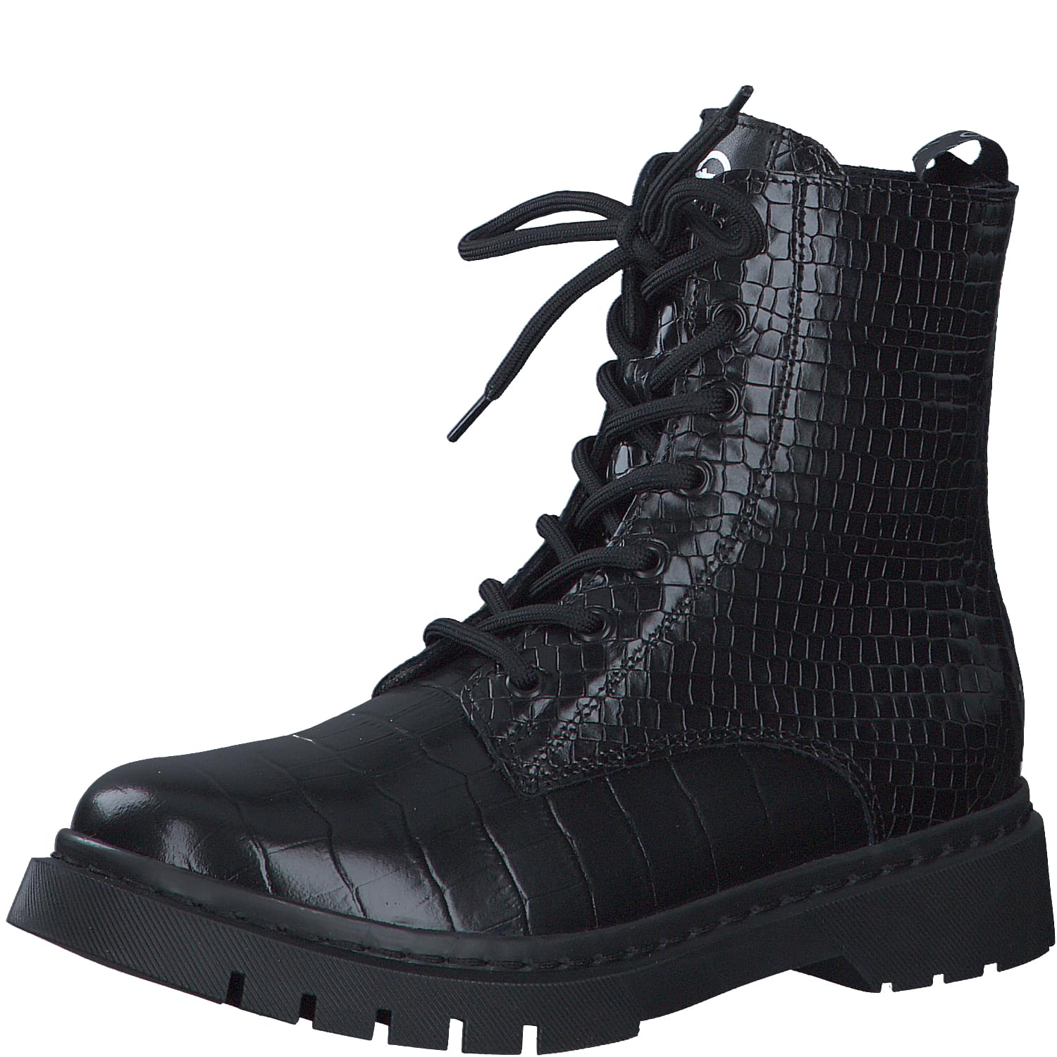 Tamaris Marisole Ankle Boots 1-25054-41 in Black Struct.