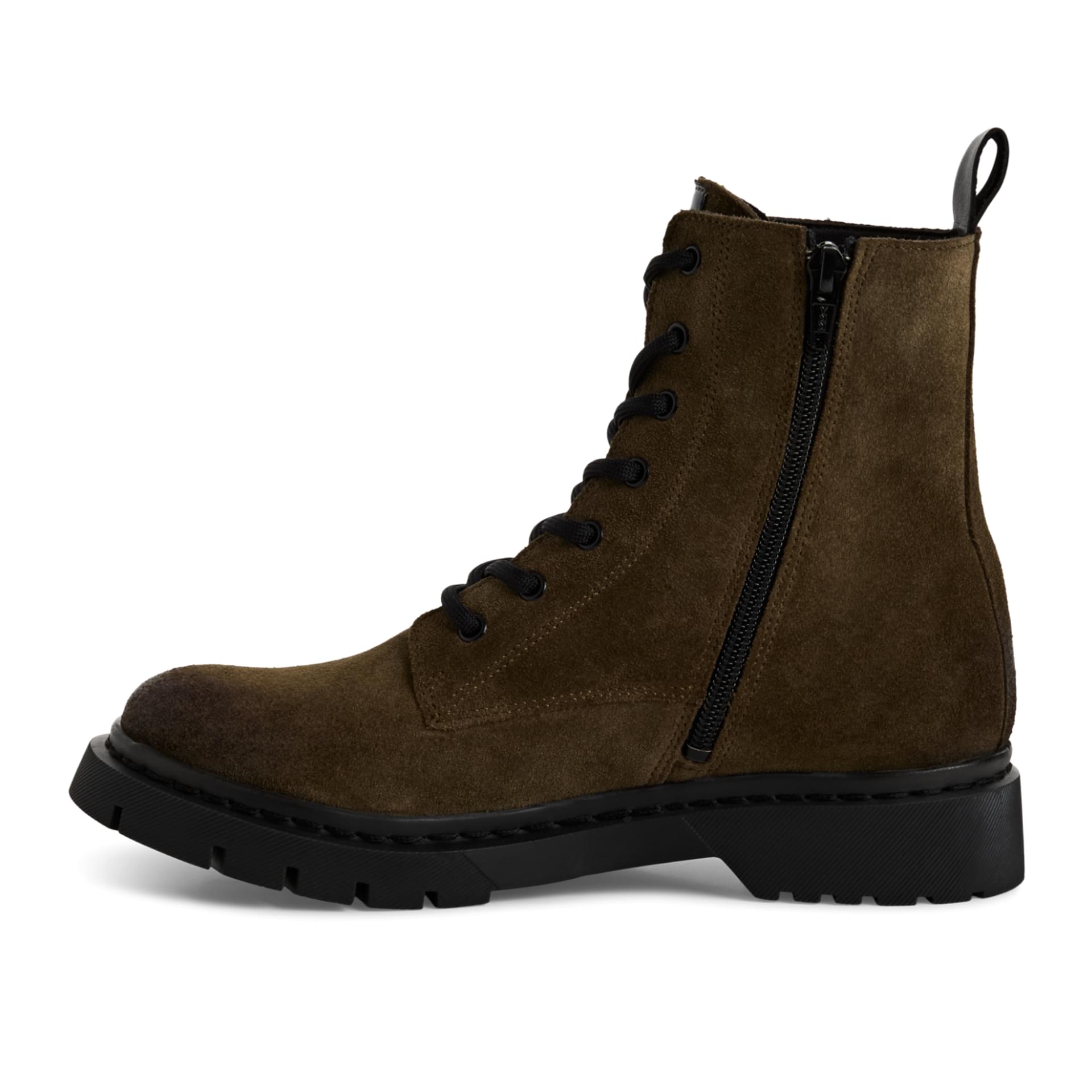 Tamaris Marisole Ankle Boots 1-25269-41 in Olive Suede