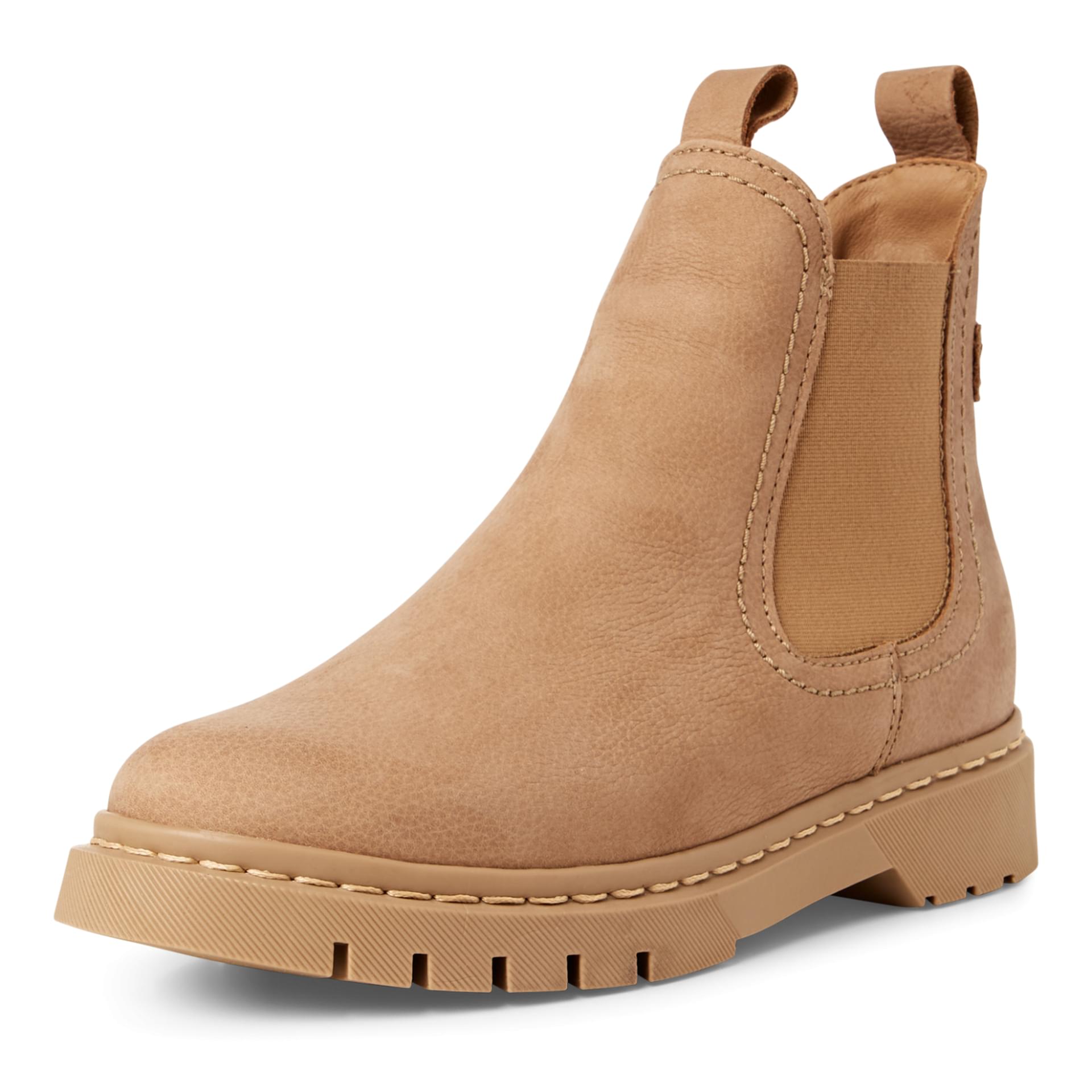 Tamaris Marisole Chelsea Boots 1-25829-43 in Beige Nubuc
