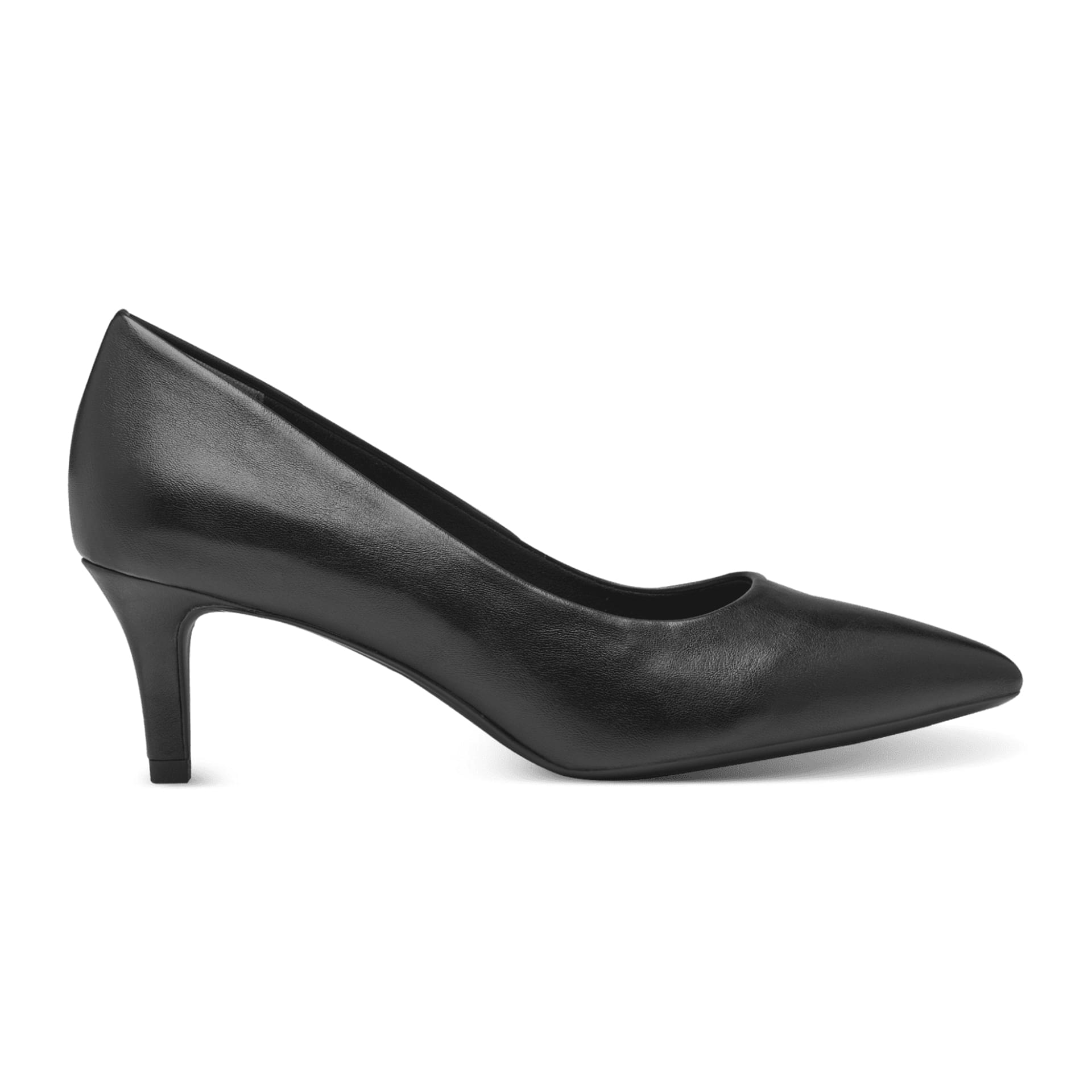 Tamaris Marley Heels in Black Matt, side view (SKU 1-22414-41--020)
