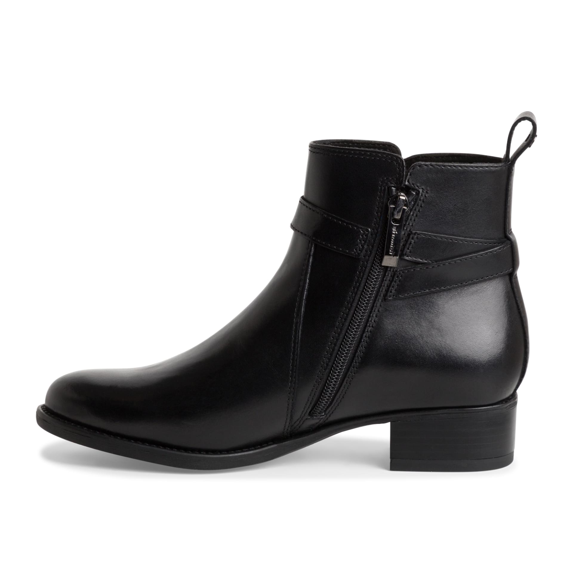 Tamaris Marly Enkellaarsjes 1-25031-43 in Black Leather