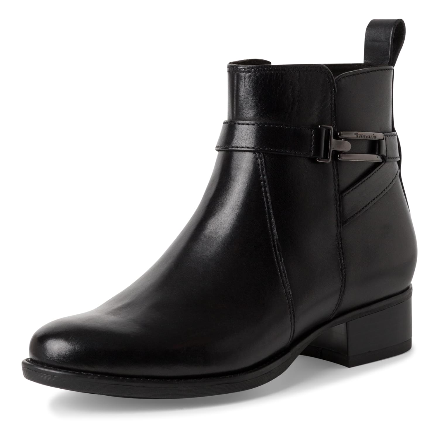 Tamaris Marly Ankle Boots 1-25031-43 in Black Leather