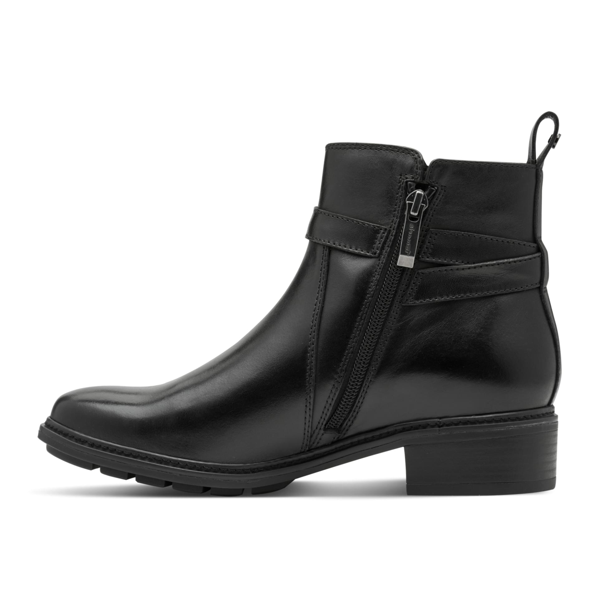 Tamaris Marly Bottines 1-25391-45 in Black Leather