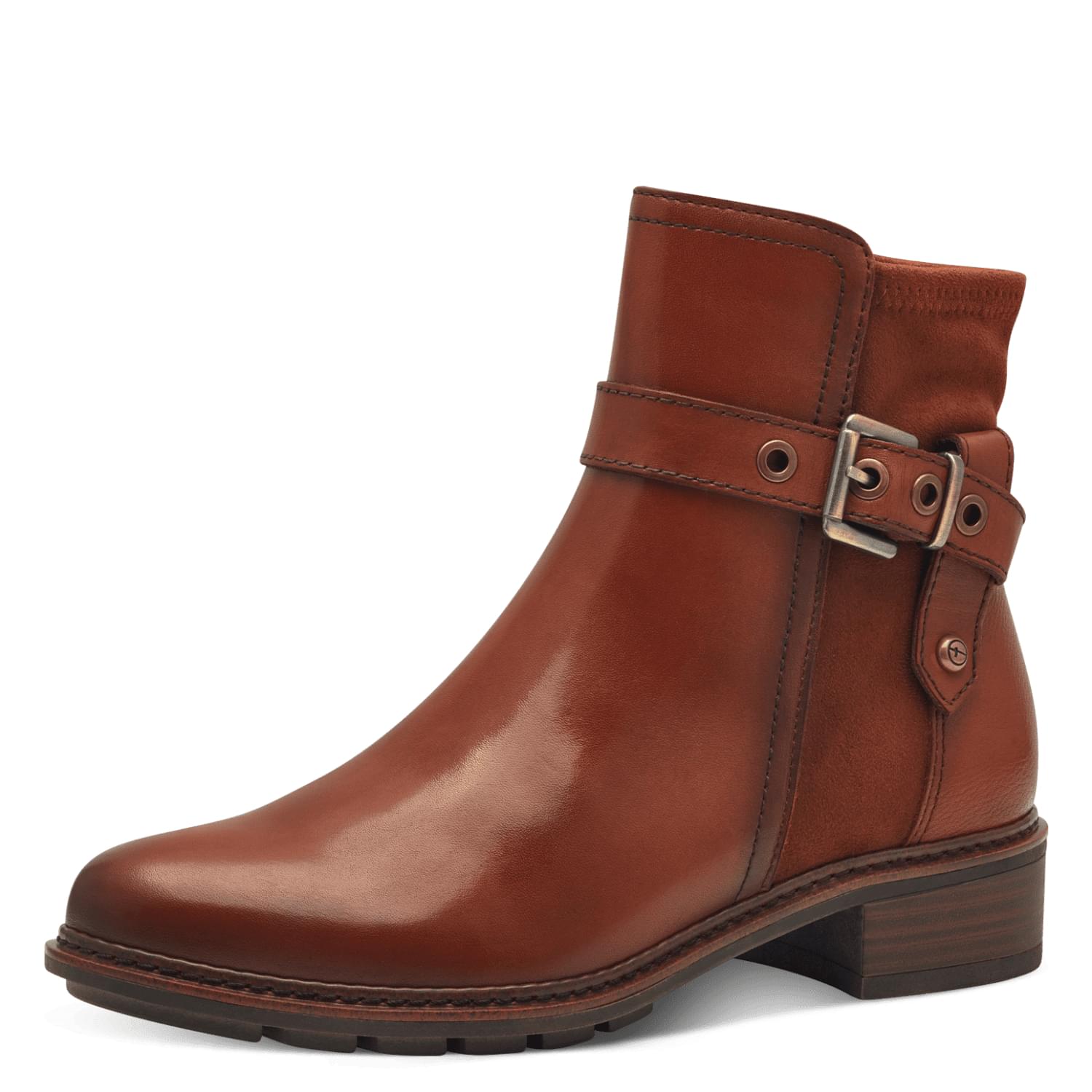 Tamaris Marly Ankle Boots 1-25425-43 in Cognac