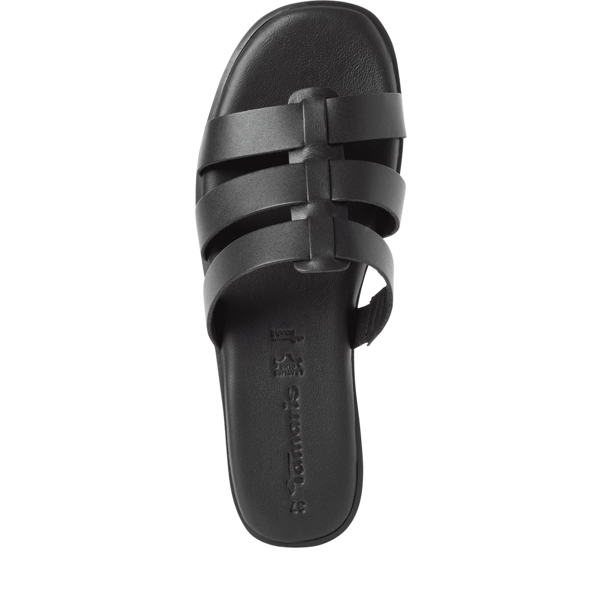 Tamaris Matine Flats 1-27104-46 in Black Leather