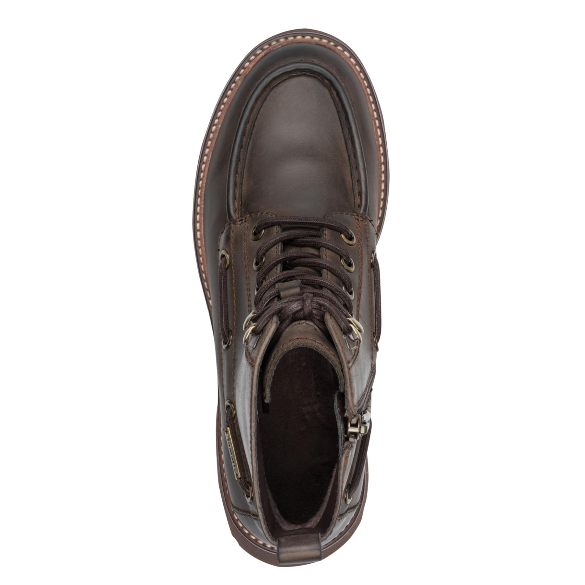 Tamaris Melvaria Bottines cuir in Mocca, vue de dessus (SKU 1-25241-47--304)