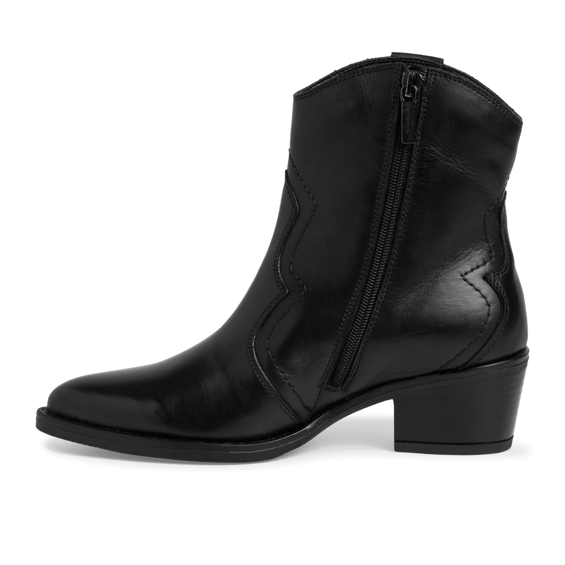 Tamaris Mexan Enkellaarsjes 1-25702-41 in Black Leather