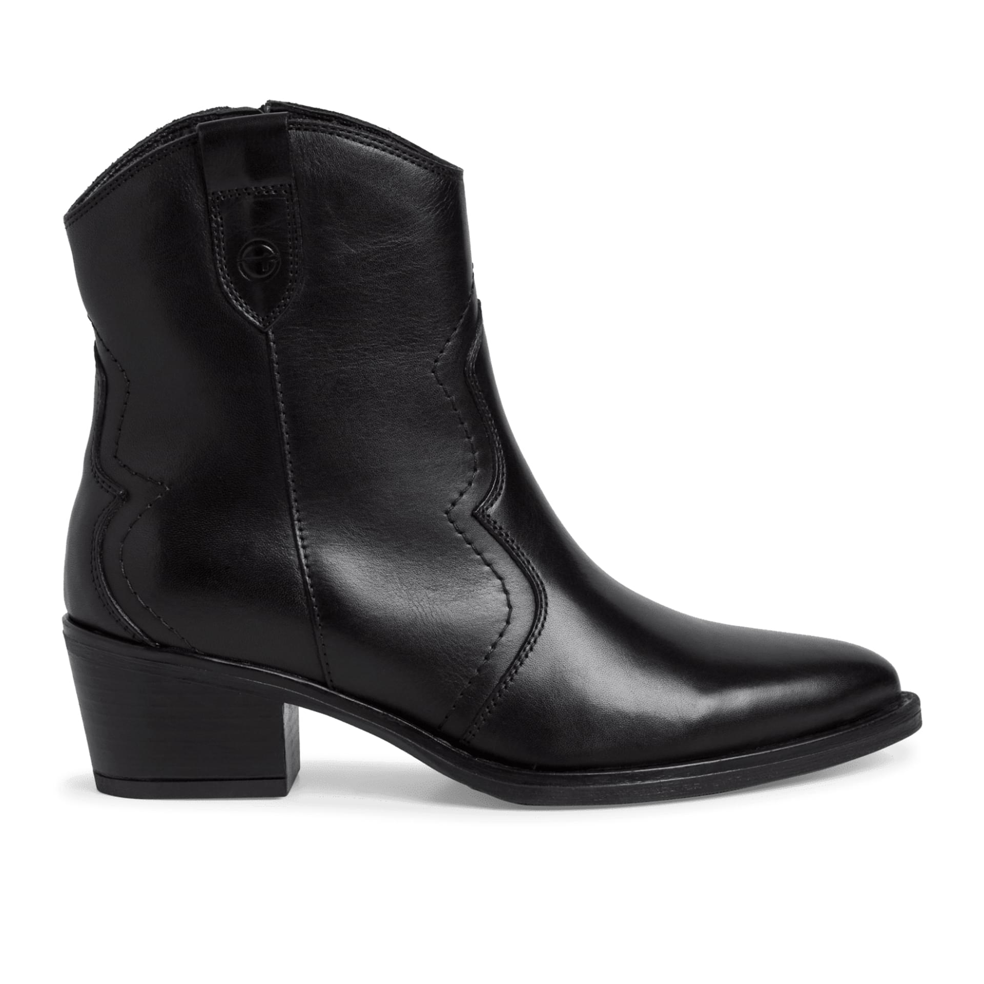 Tamaris Mexan Enkellaarsjes 1-25702-41 in Black Leather