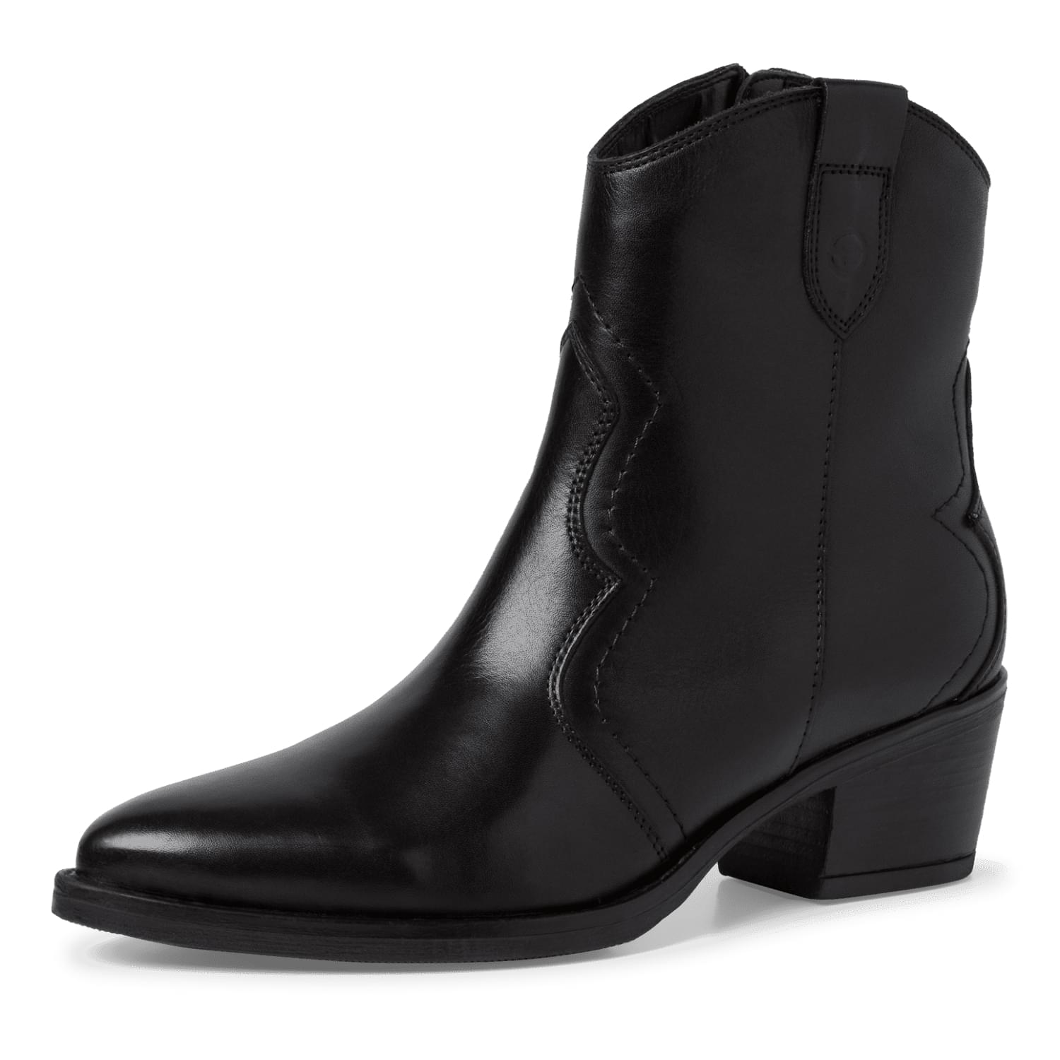 Tamaris Mexan Enkellaarsjes 1-25702-41 in Black Leather