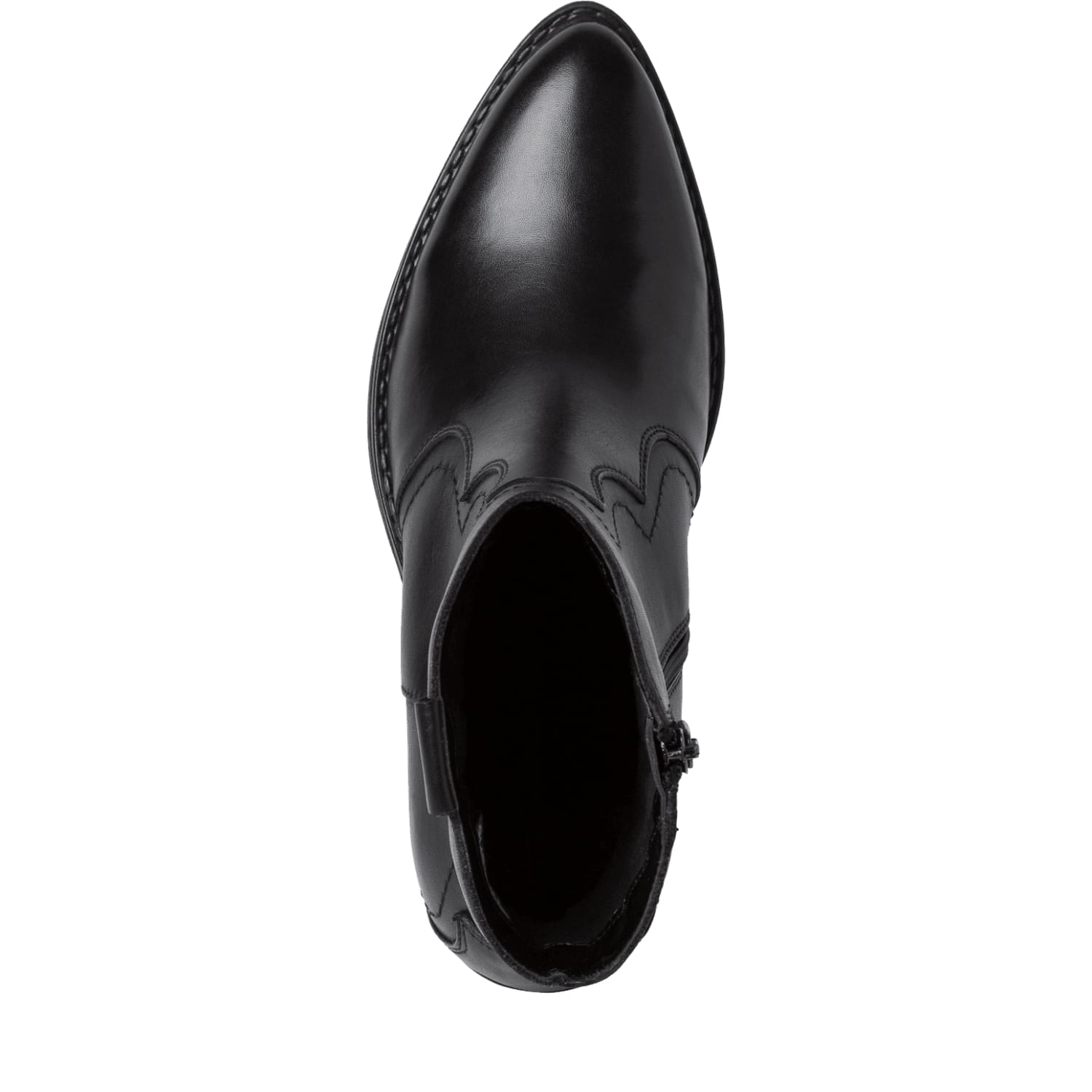 Tamaris Mexan Enkellaarsjes 1-25702-41 in Black Leather