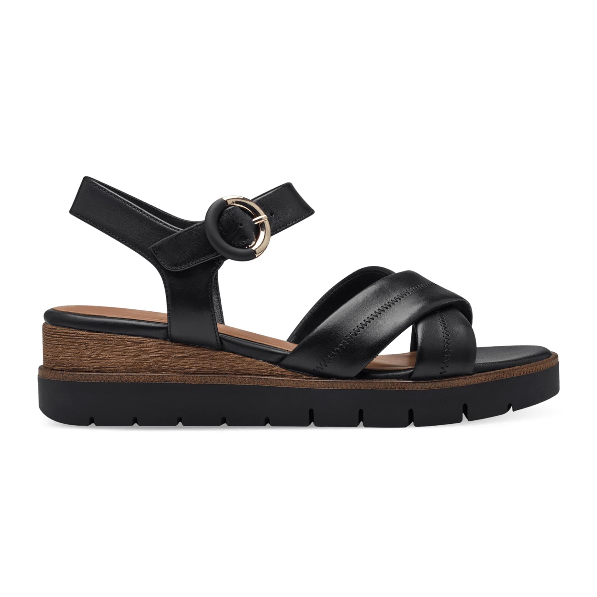 Tamaris Michi Sandals 1-28202-42 in Black Leather