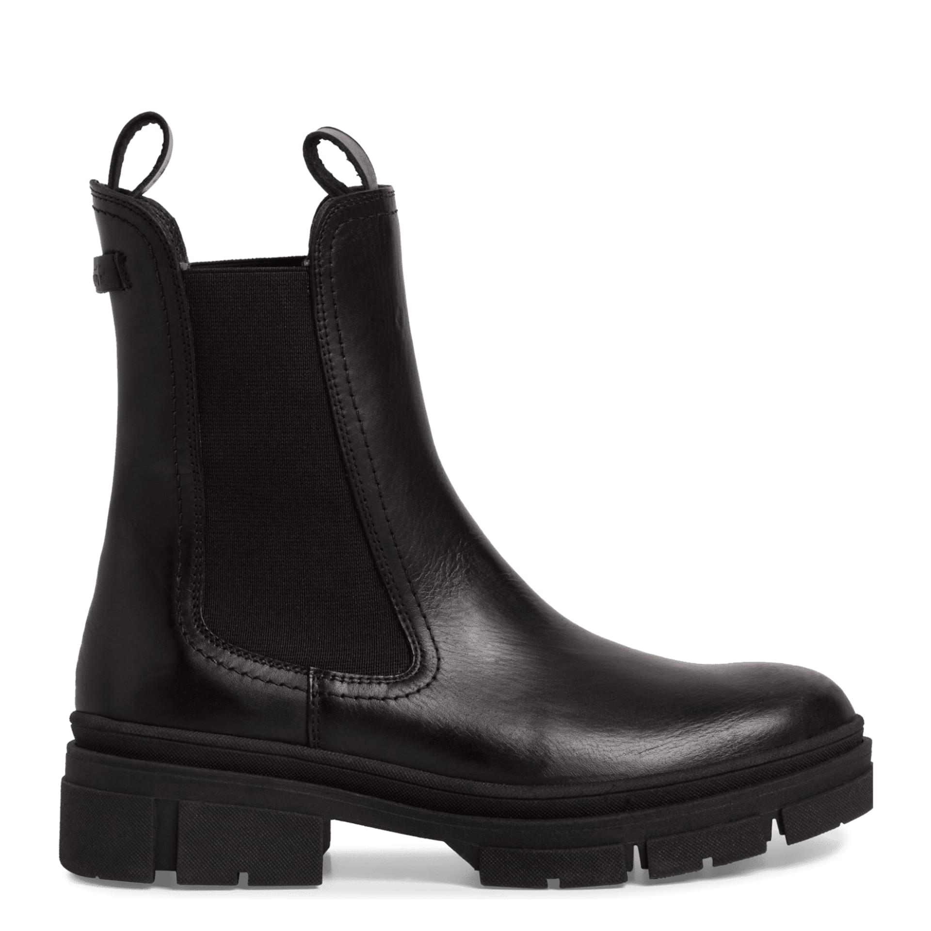 Tamaris Mini Chelsea Boots 1-25901-41 in Black Leather