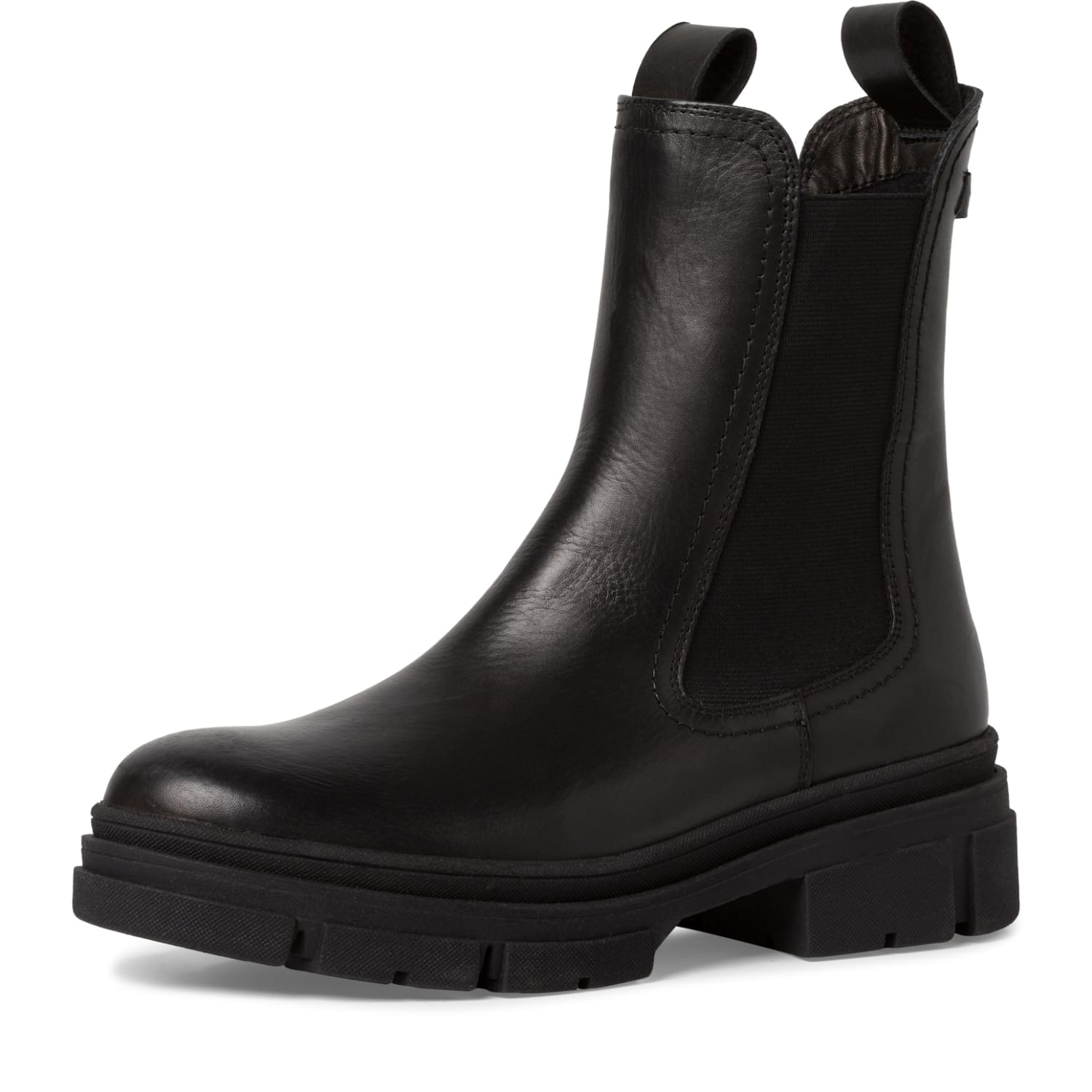 Tamaris Mini Chelsea Boots 1-25901-41 in Black Leather