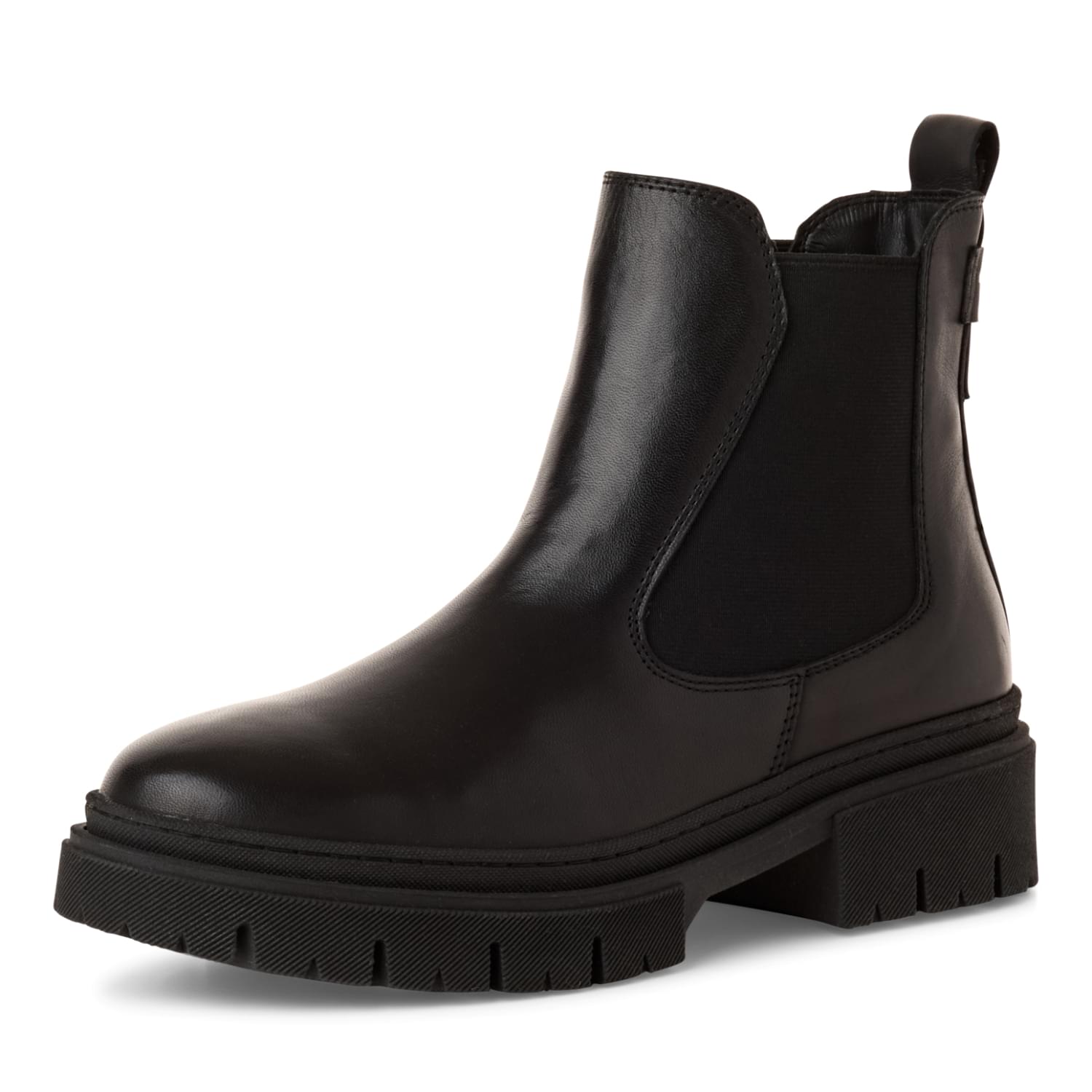 Tamaris Mini Chelsea Boots 1-25902-43 in Black Leather