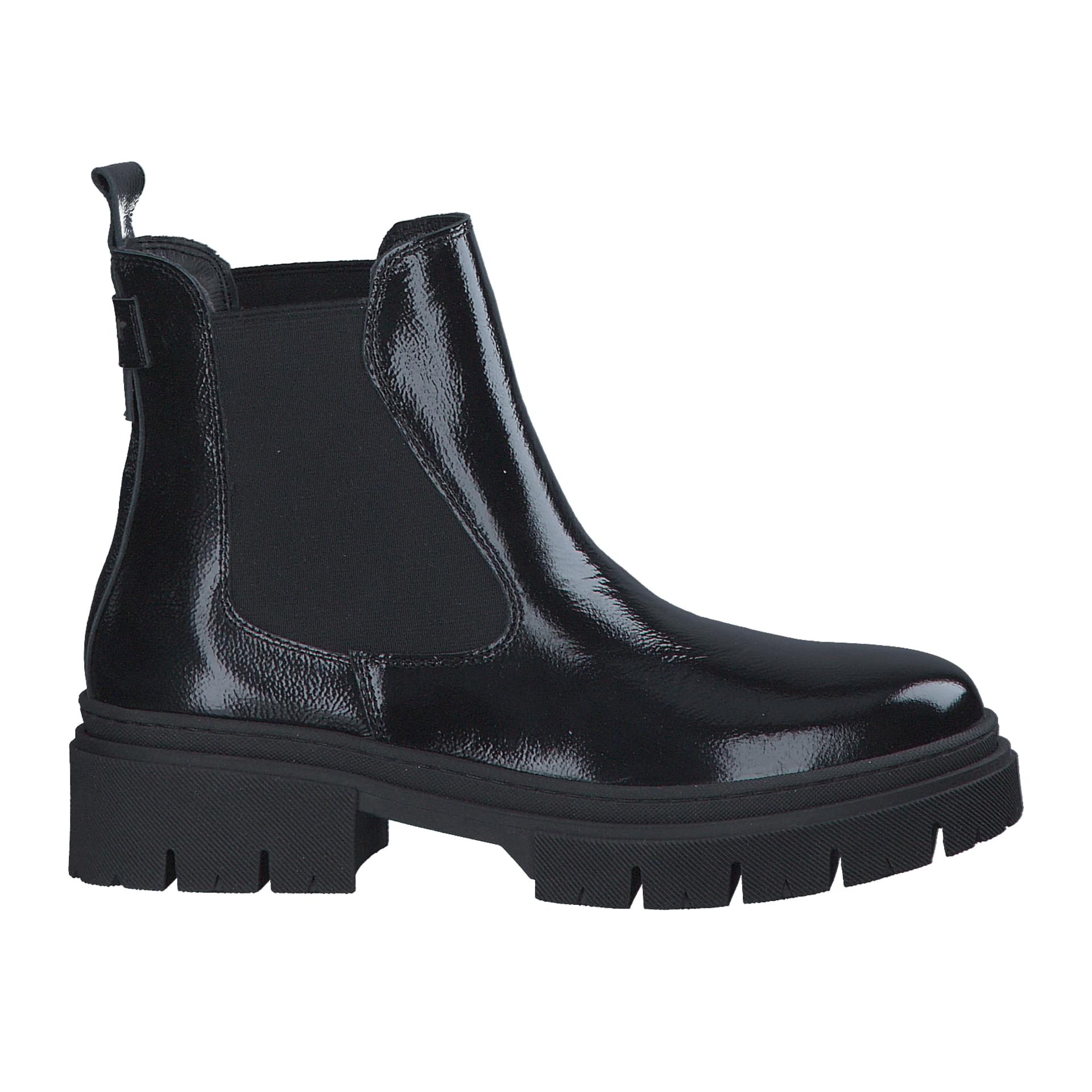 Tamaris Mini Chelsea Boots 1-25902-43 in Black Patent